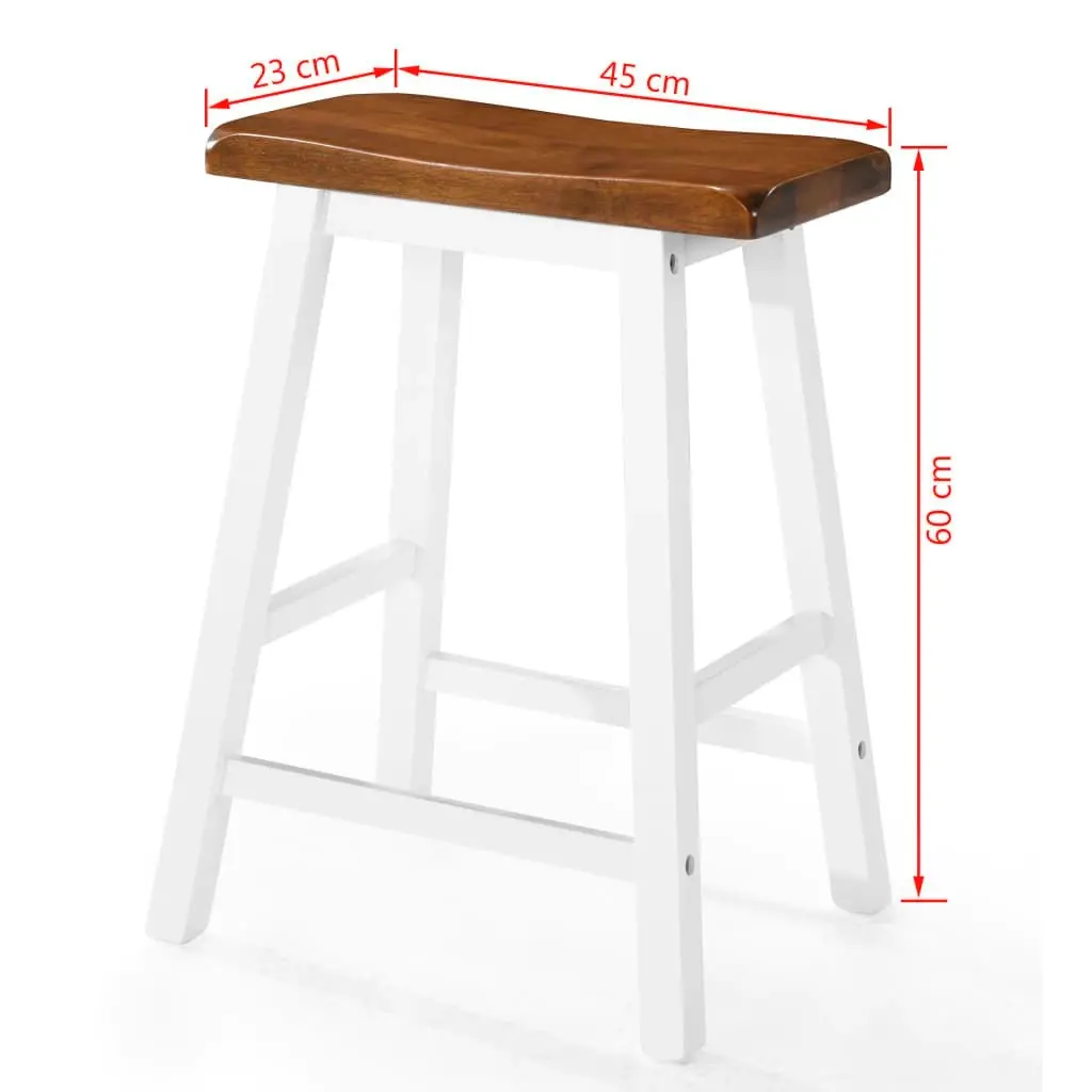 Bar Table and Stool Set 5 Pieces Solid Wood 275232