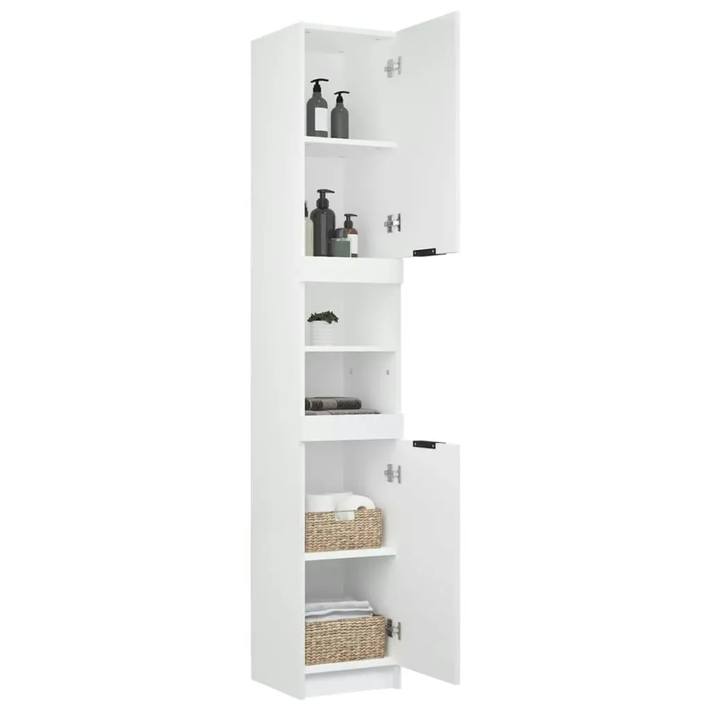 Bathroom Cabinet White 32x34x188.5 cm Engineered Wood 811322