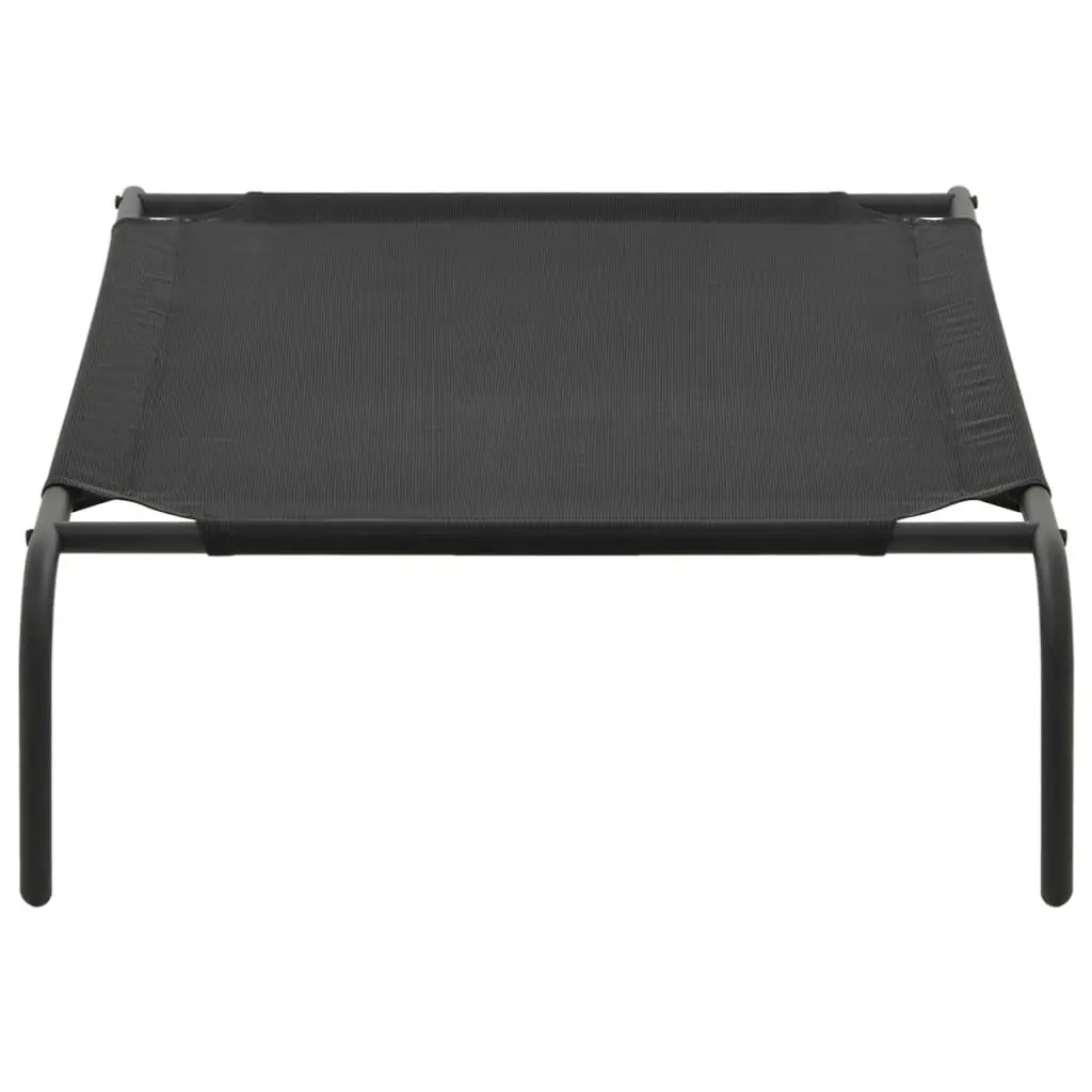 Elevated Dog Bed Black L Textilene 170662