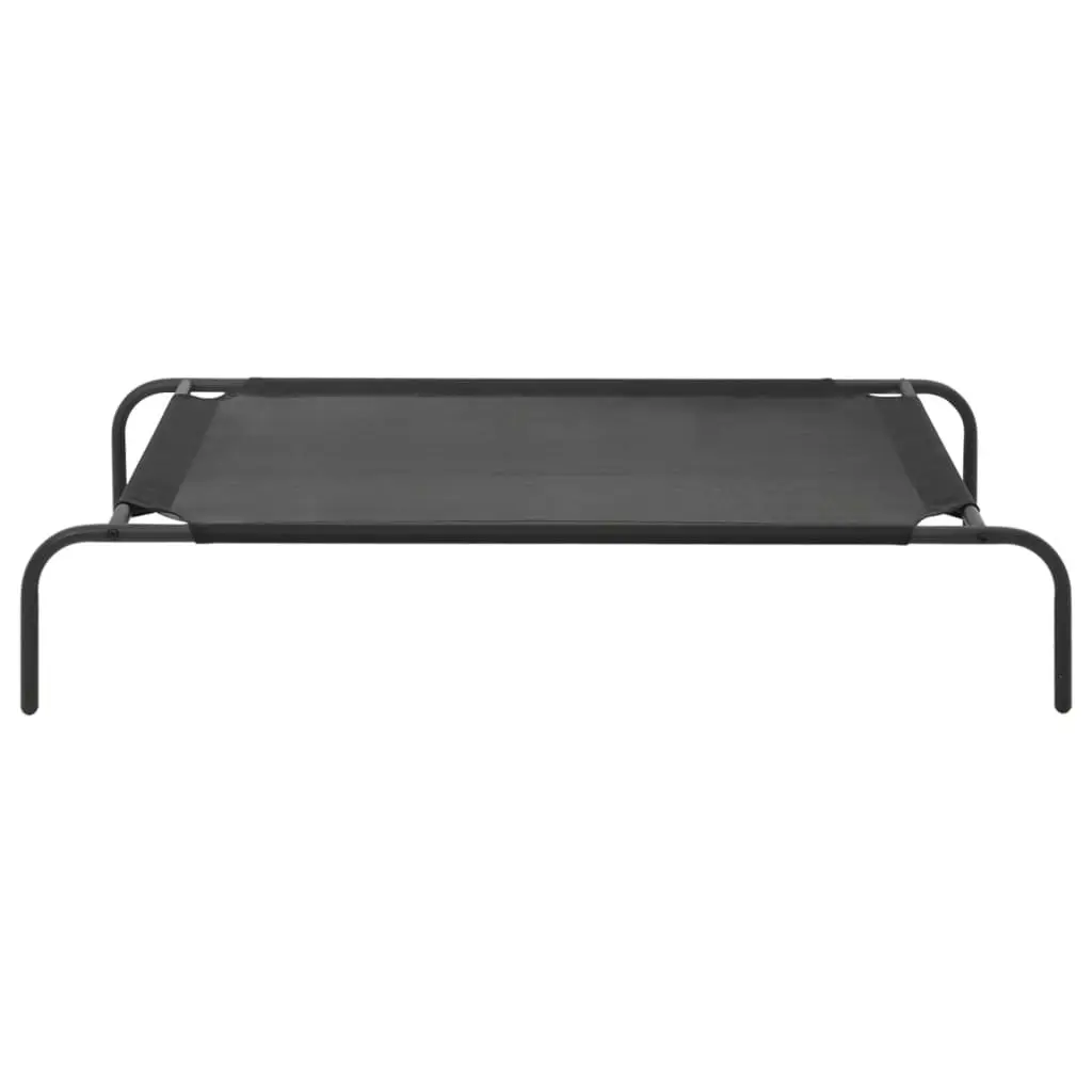 Elevated Dog Bed Black L Textilene 170662