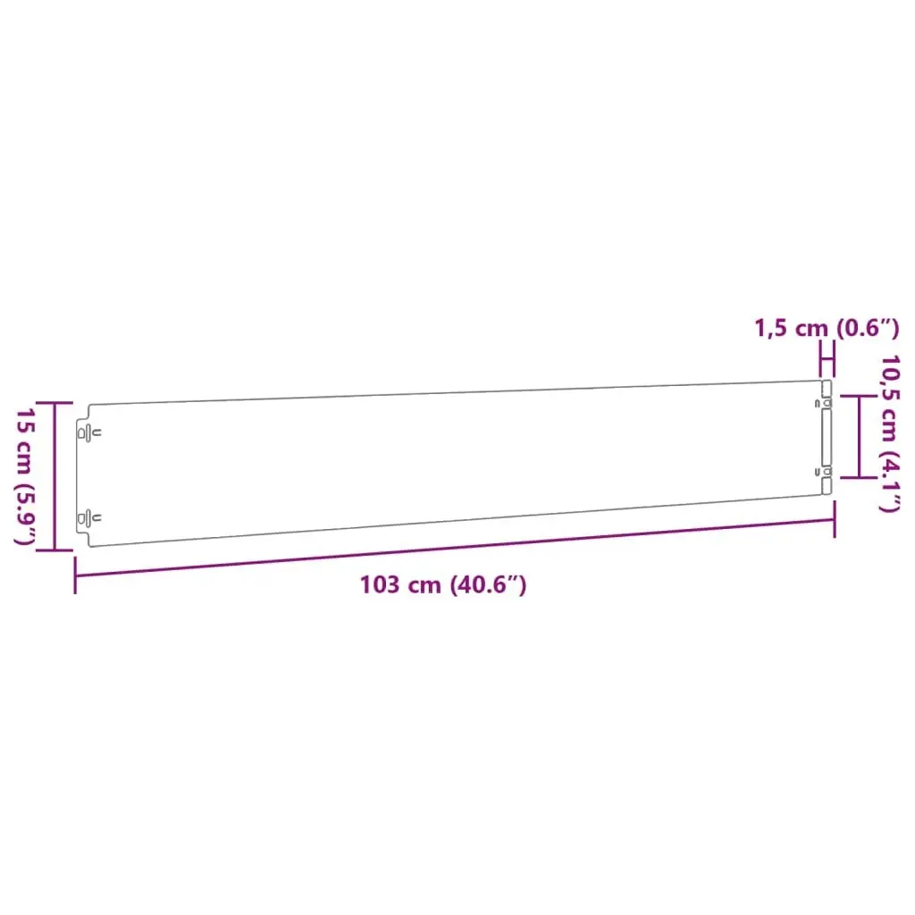 Lawn Edgings 10 pcs 15x103 cm Flexible Corten steel 821892