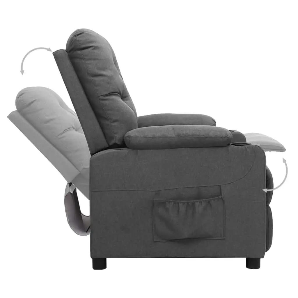 Recliner Chair Light Grey Fabric 339102