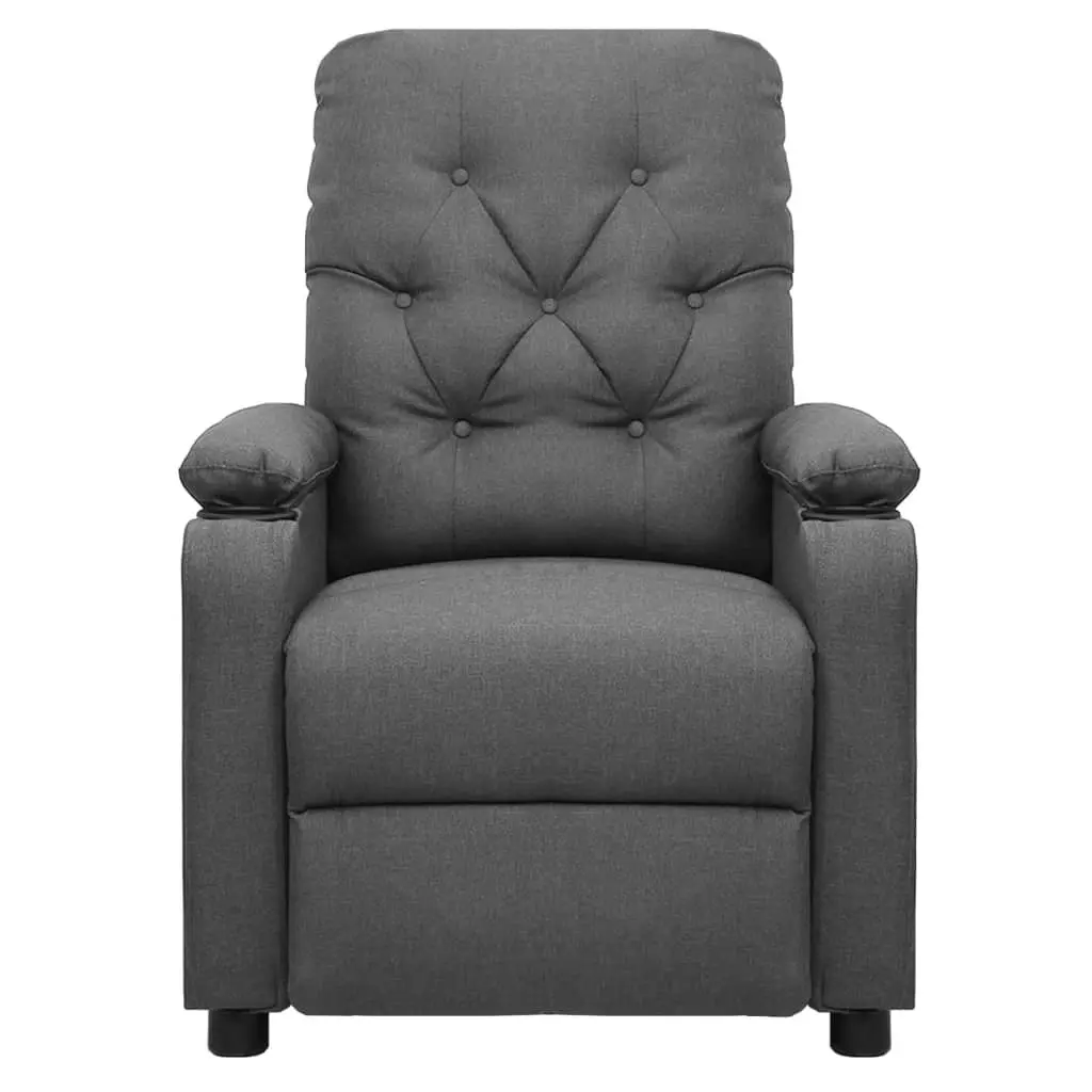 Recliner Chair Light Grey Fabric 339102