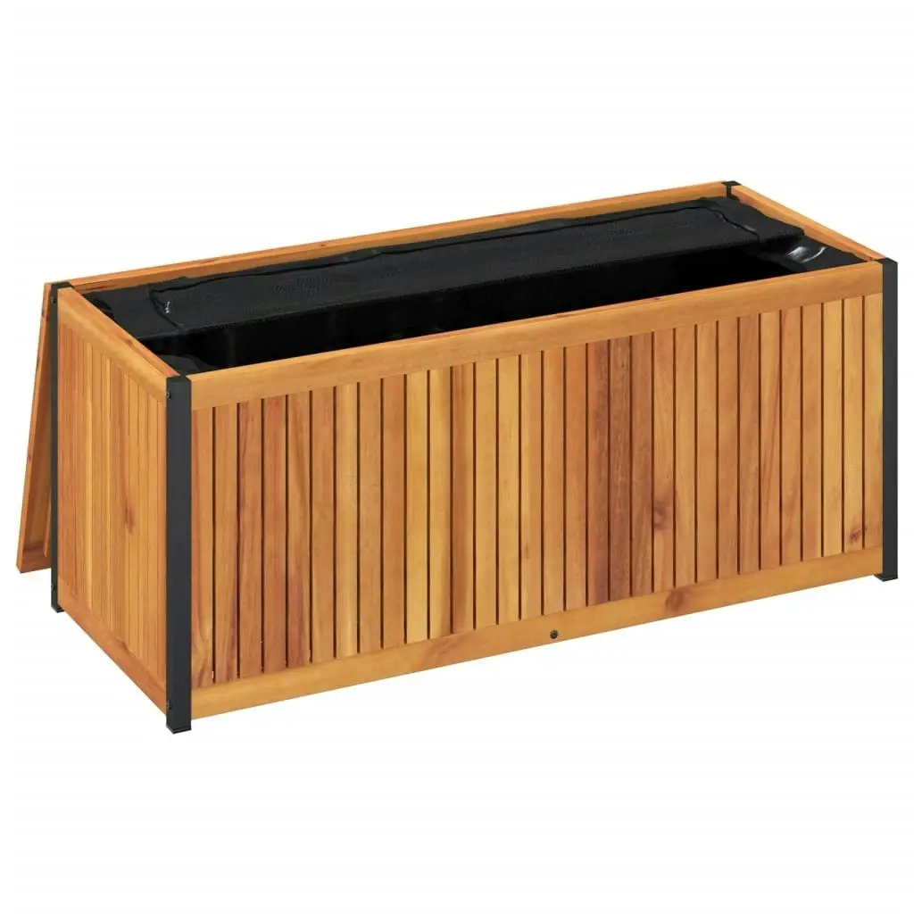 Outdoor Cushion Box 110x45x42/53 cm Solid Wood Acacia and Steel 367609