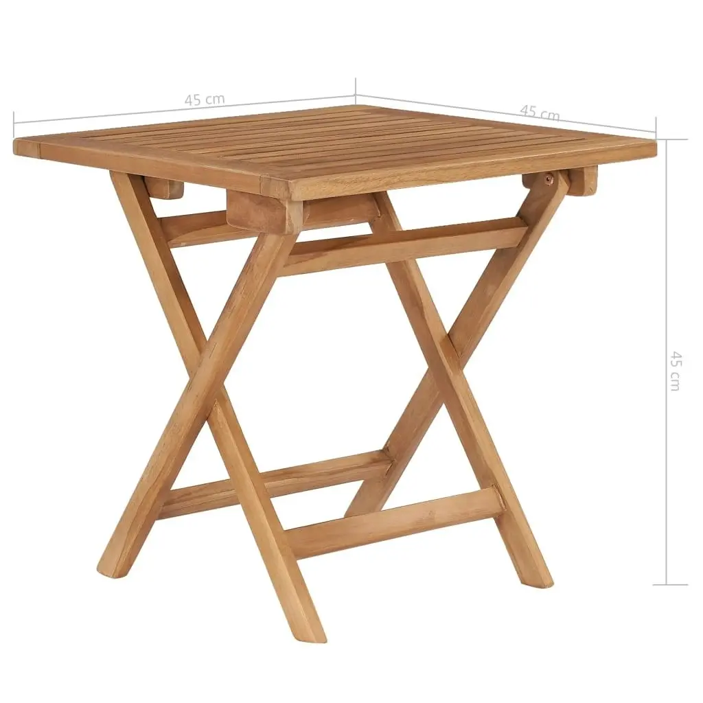 Folding Garden Table 45x45x45 cm Solid Teak Wood 48977