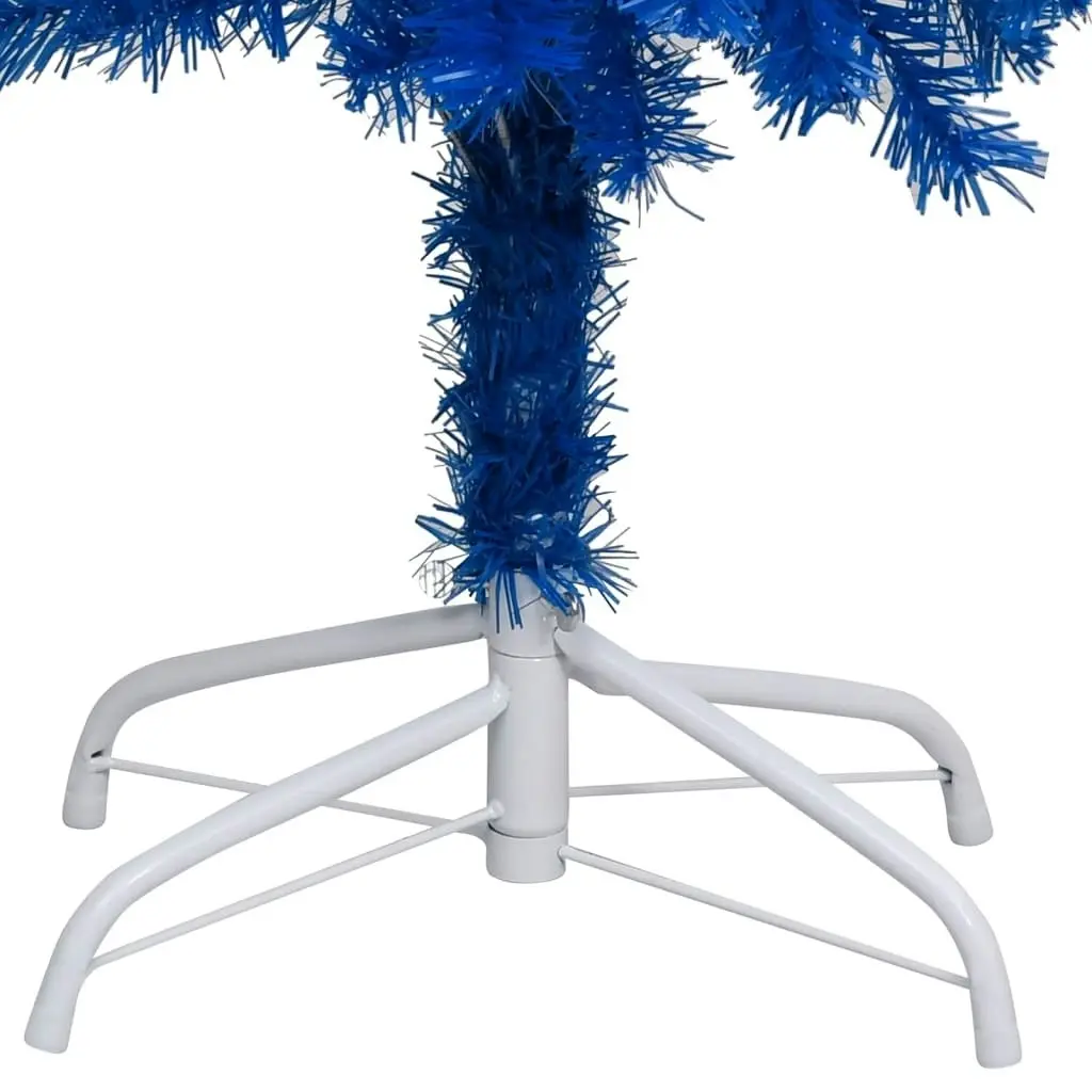 Artificial Pre-lit Christmas Tree with Stand Blue 120 cm PVC 3077421