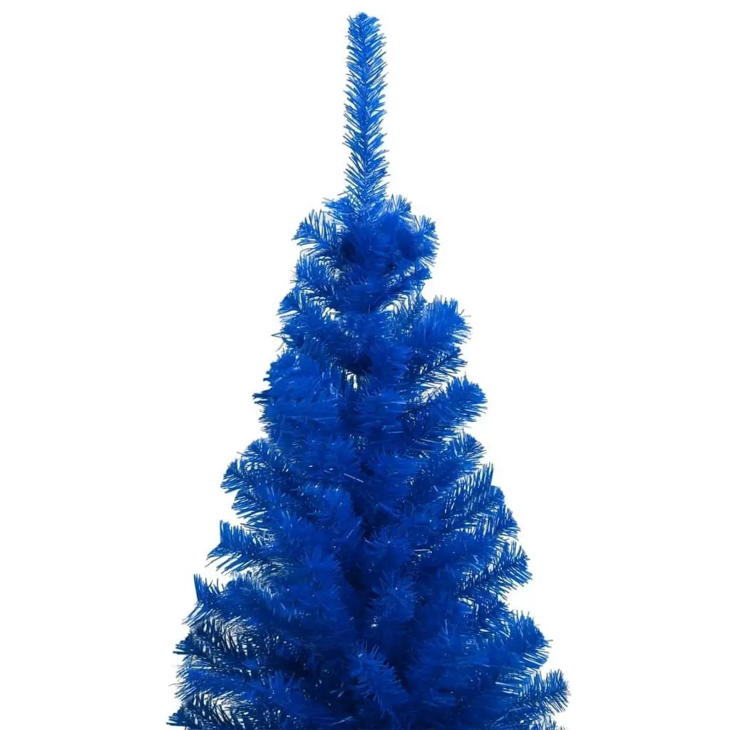 Artificial Pre-lit Christmas Tree with Stand Blue 120 cm PVC 3077421