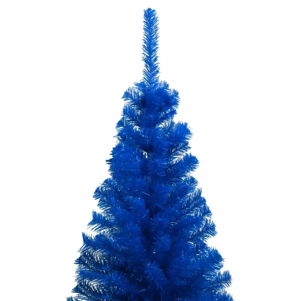 Artificial Pre-lit Christmas Tree with Stand Blue 210 cm PVC 3077424