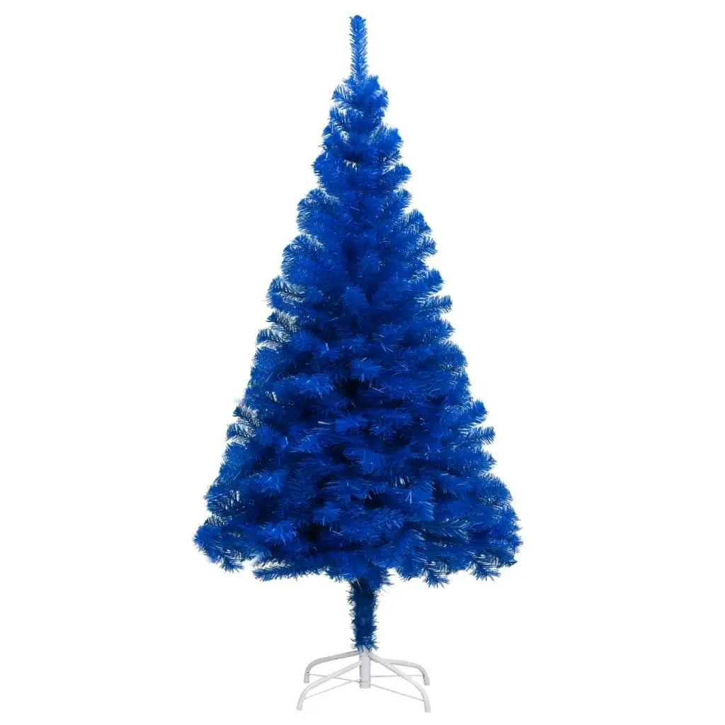 Artificial Pre-lit Christmas Tree with Stand Blue 210 cm PVC 3077424