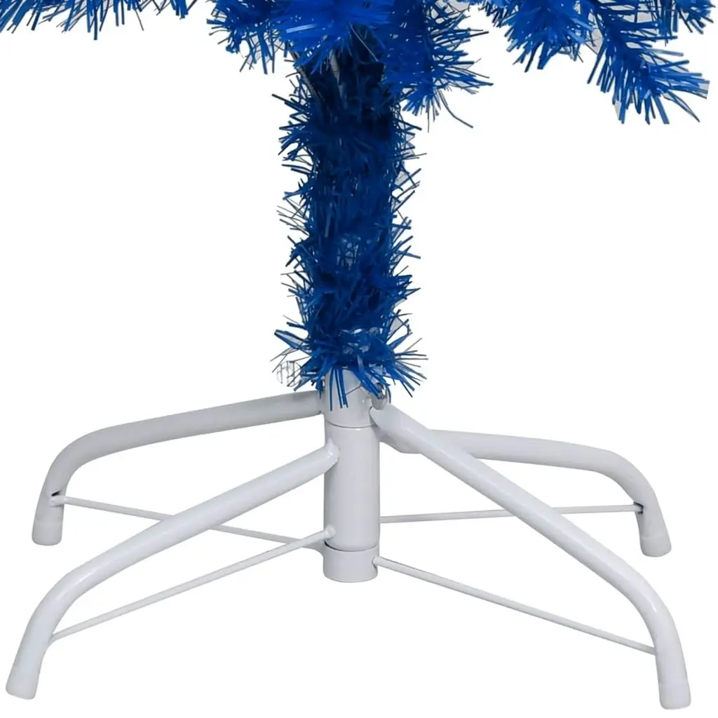 Artificial Pre-lit Christmas Tree with Stand Blue 240 cm PVC 3077425