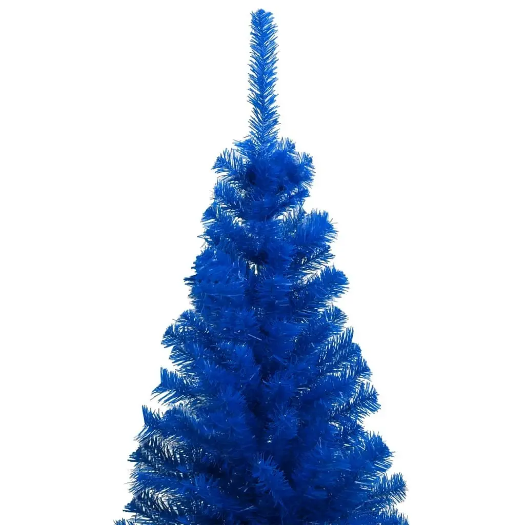 Artificial Pre-lit Christmas Tree with Stand Blue 240 cm PVC 3077425