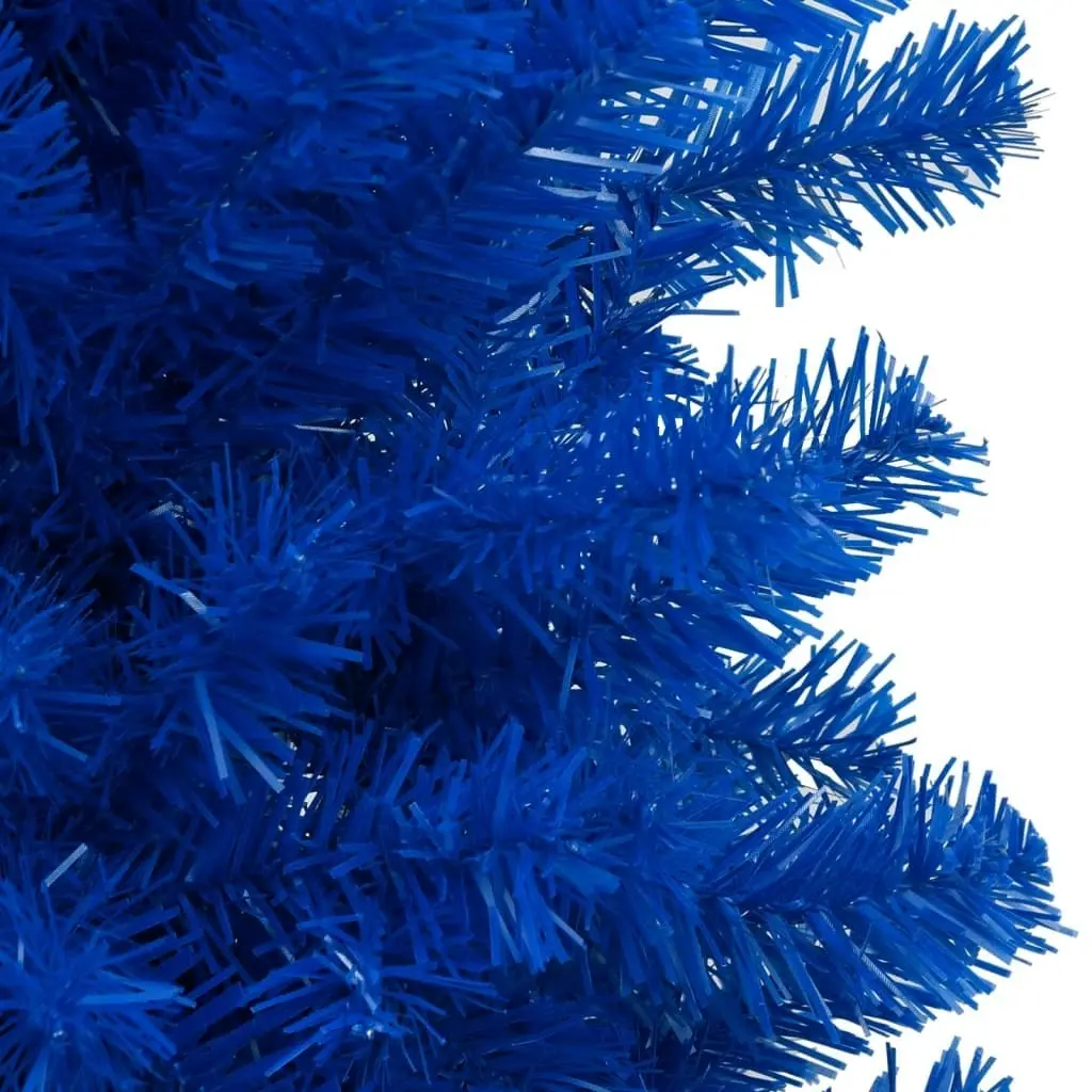 Artificial Pre-lit Christmas Tree with Stand Blue 240 cm PVC 3077425