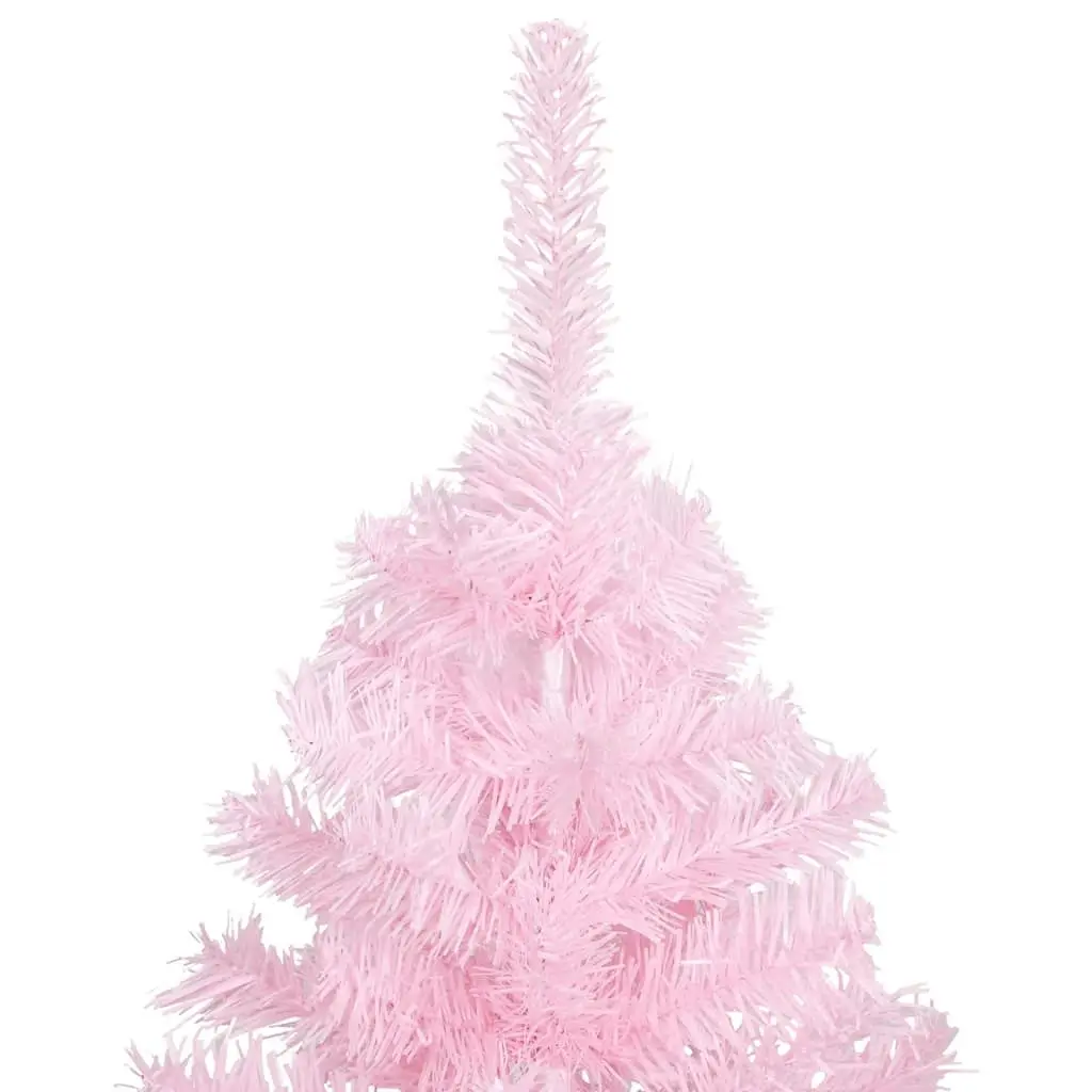 Artificial Pre-lit Christmas Tree with Stand Pink 120 cm PVC 3077411