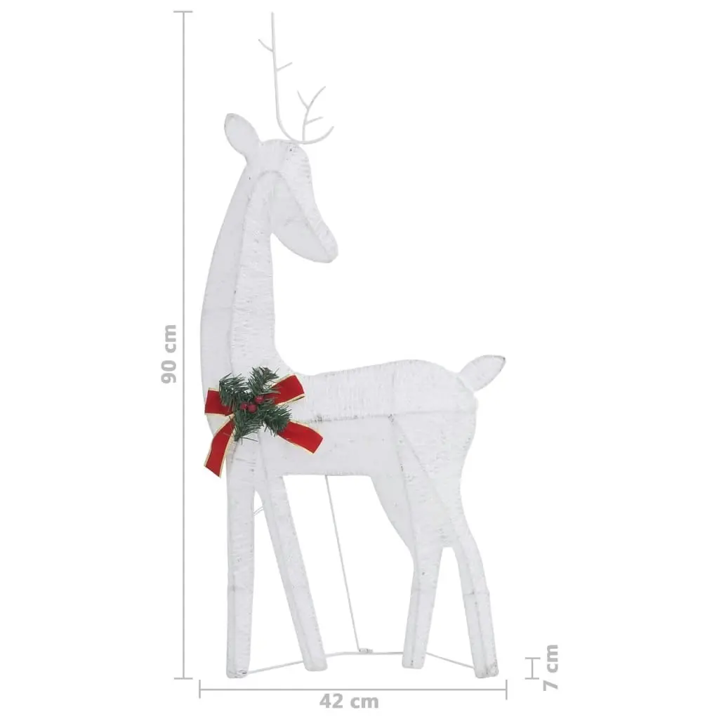 Christmas Reindeer Family 270x7x90 cm White Cold White Mesh 328506