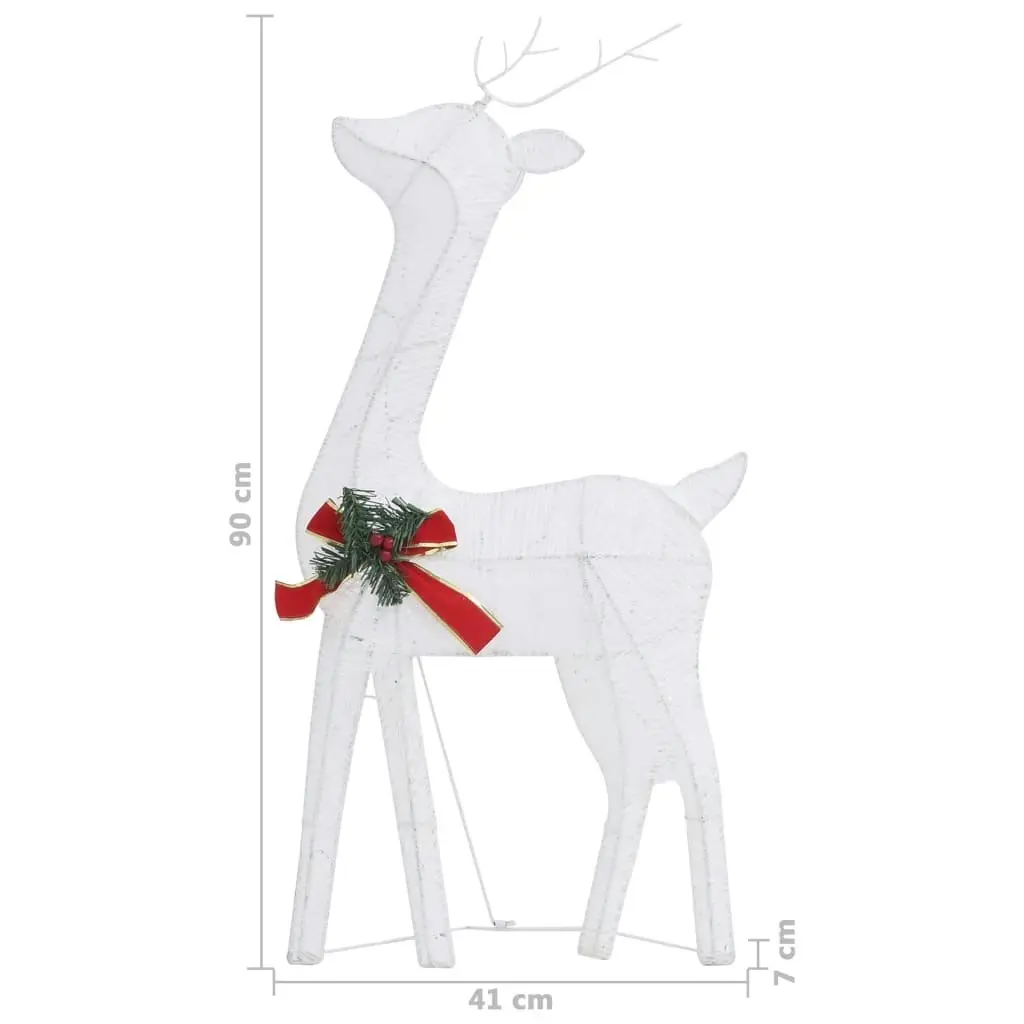 Christmas Reindeer Family 270x7x90 cm White Cold White Mesh 328506