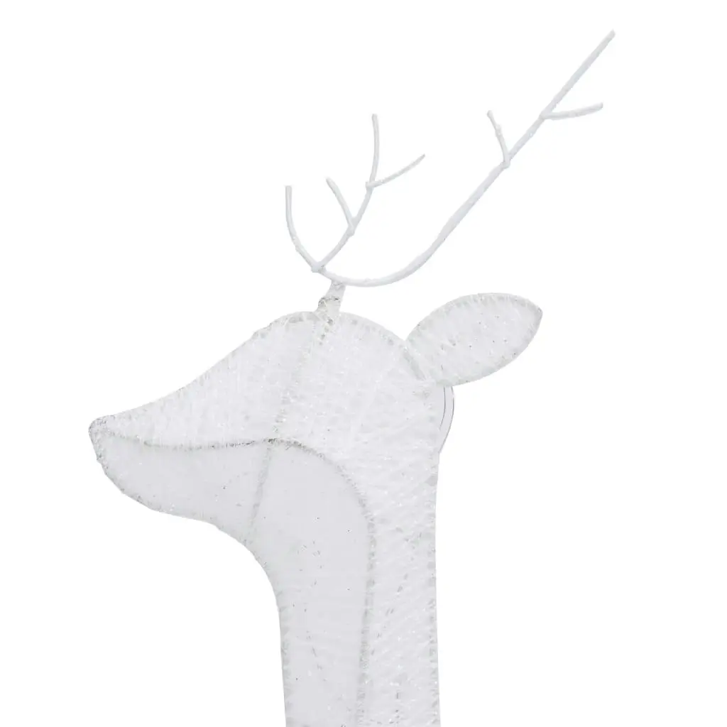 Christmas Reindeer Family 270x7x90 cm White Cold White Mesh 328506