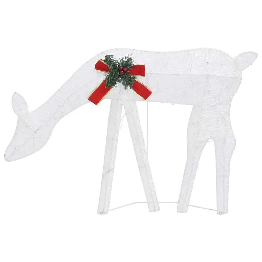 Christmas Reindeer Family 270x7x90 cm White Cold White Mesh 328506