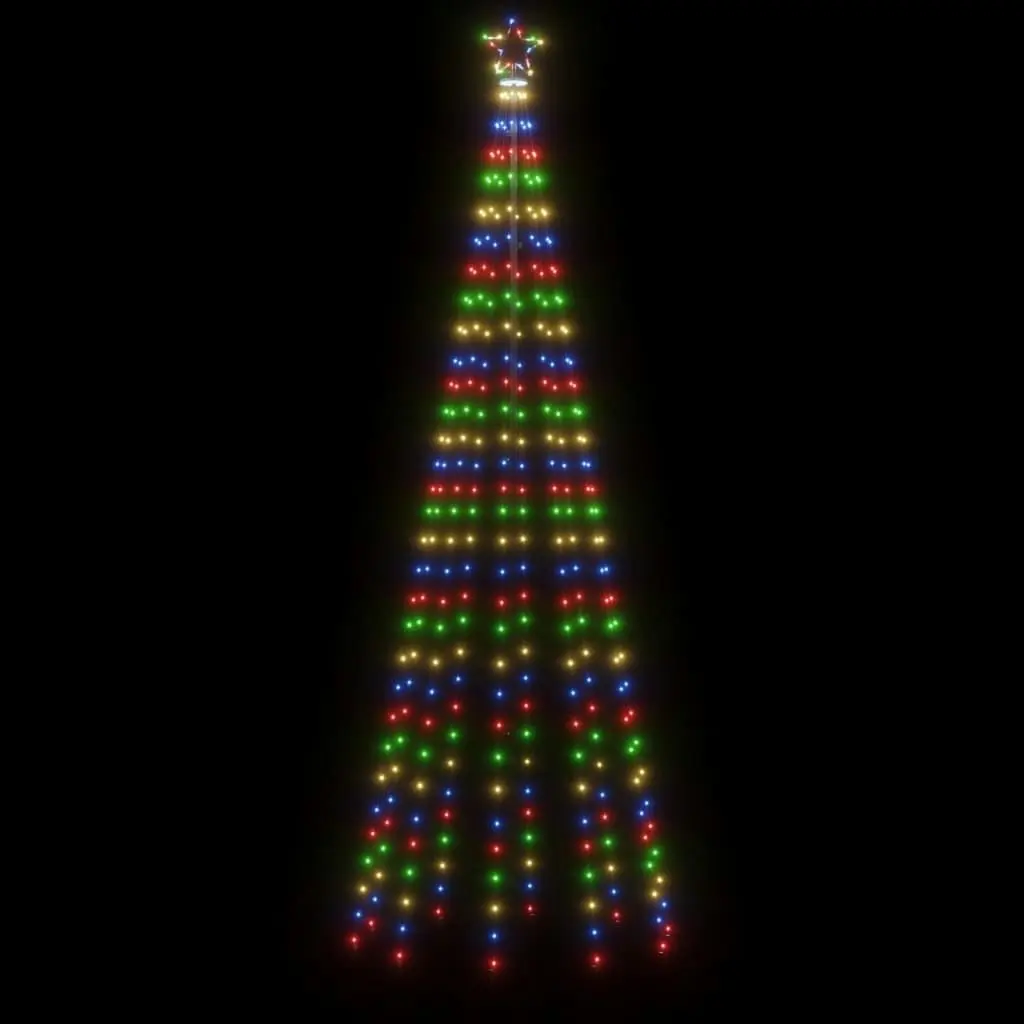 Christmas Tree with Spike Colourful 310 LEDs 300 cm 343556