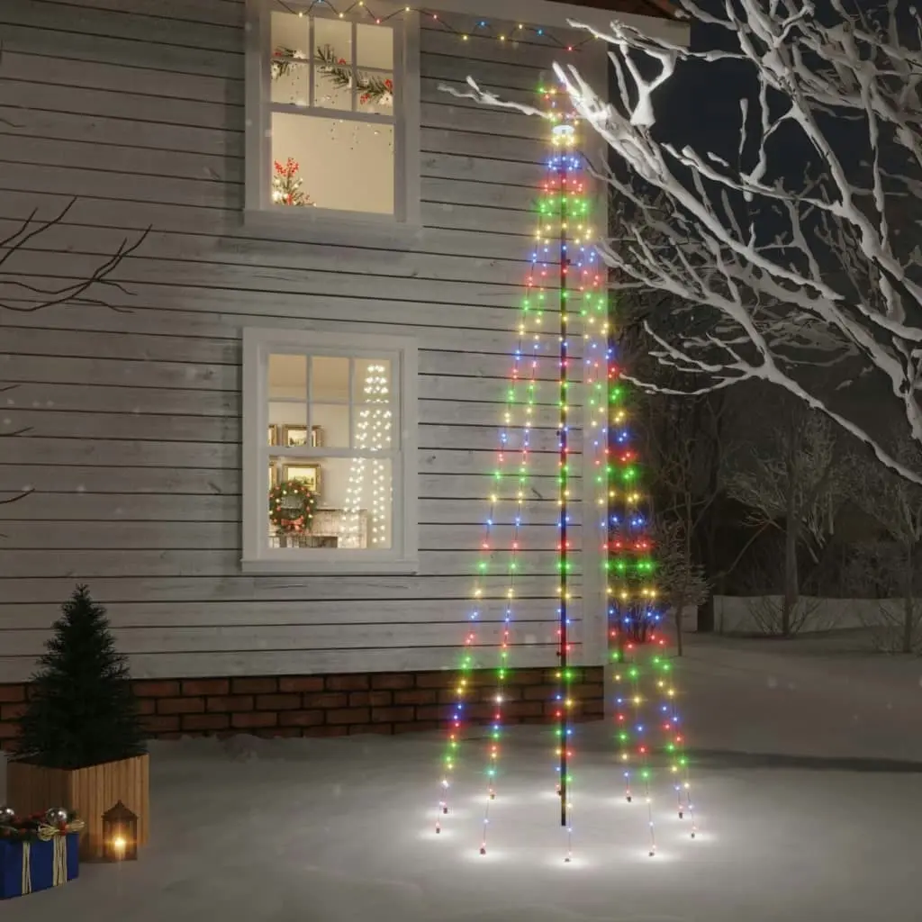 Christmas Tree with Spike Colourful 310 LEDs 300 cm 343556