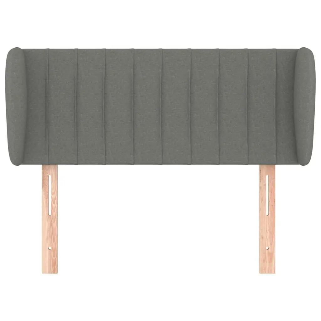 Headboard with Ears Dark Grey 103x23x78/88 cm Fabric 3117373