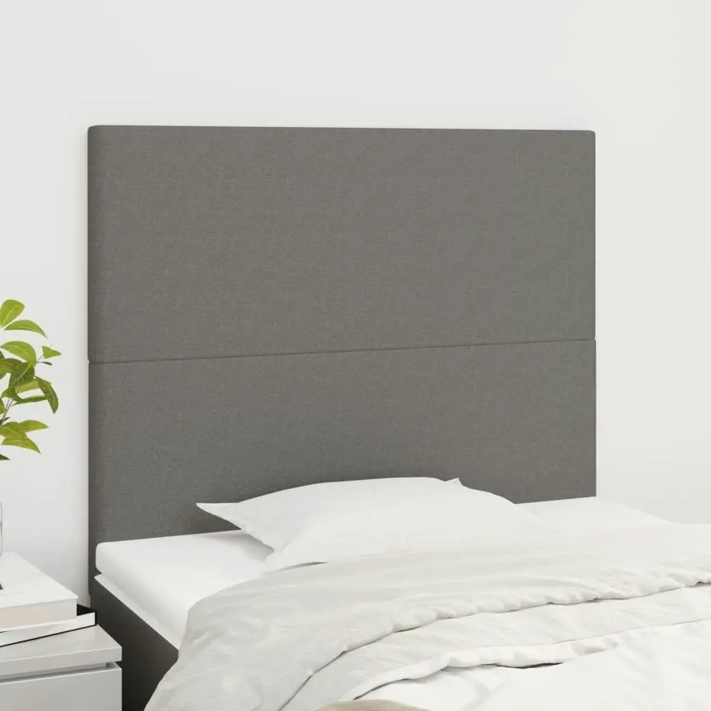 Headboards 2 pcs Dark Grey 80x5x78/88 cm Fabric 3116027