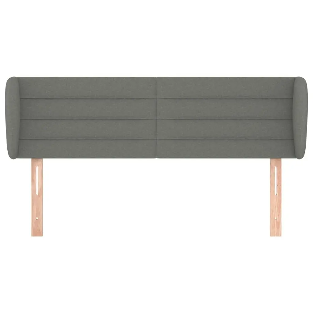 Headboard with Ears Dark Grey 147 cm Fabric 3117283