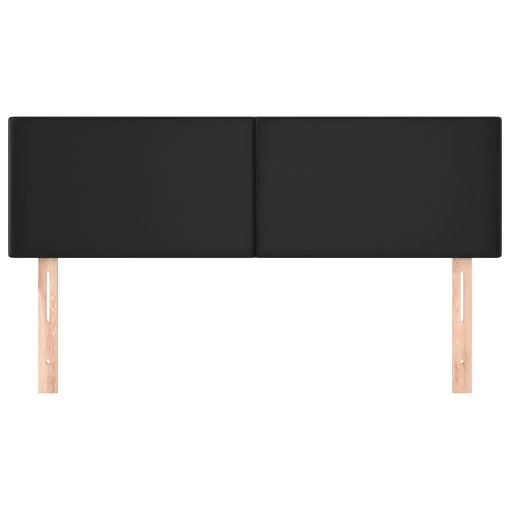 Headboards 2 pcs Black 72x5x78/88 cm Faux Leather 345792