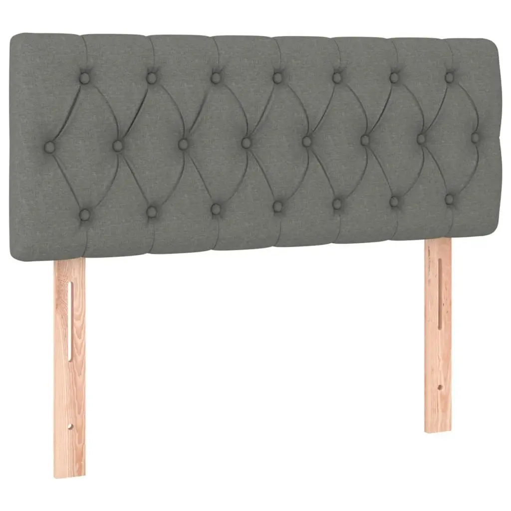 LED Headboard Dark Grey 100x7x78/88 cm Fabric 3121939