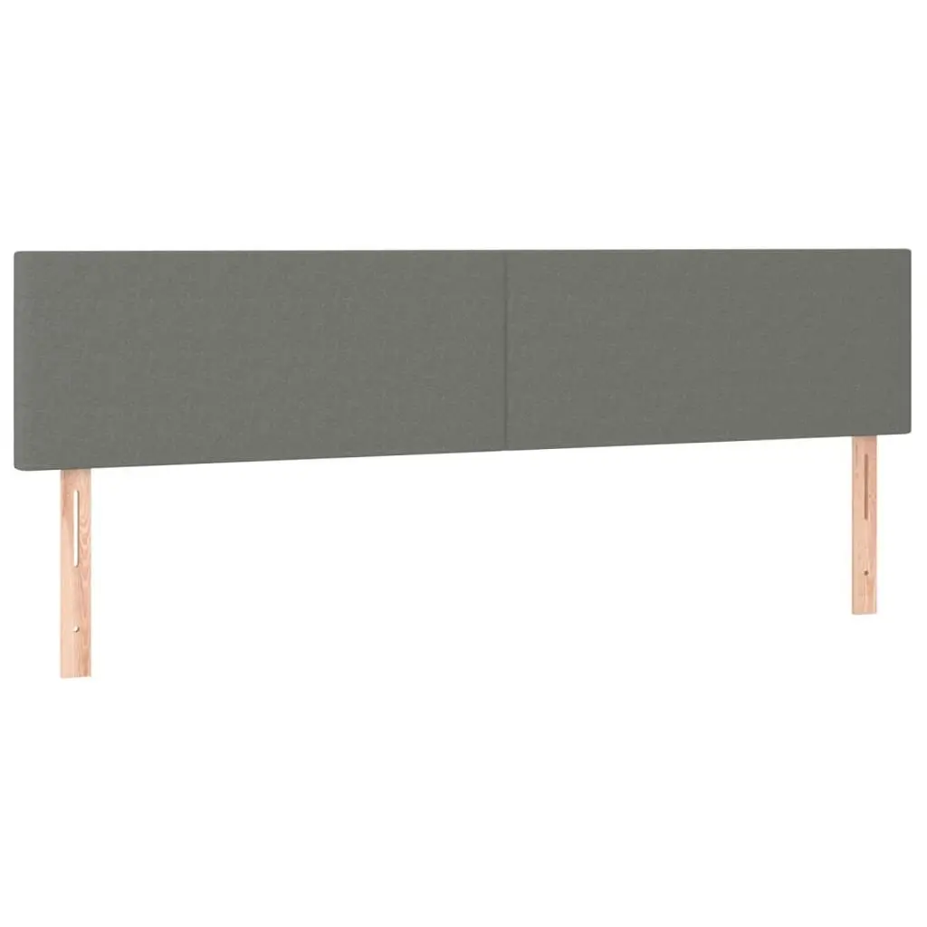 LED Headboard Dark Grey 160x5x78/88 cm Fabric 3121339