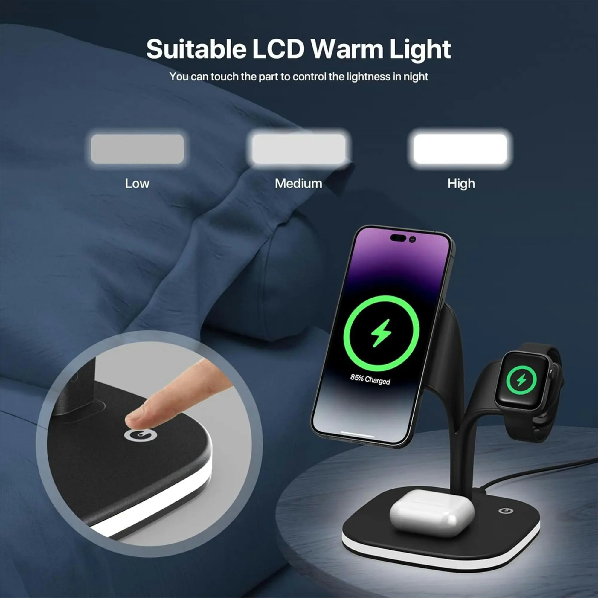 5-in-1 Wireless Charging Station with Night Light | Fast Multi-Device Charger