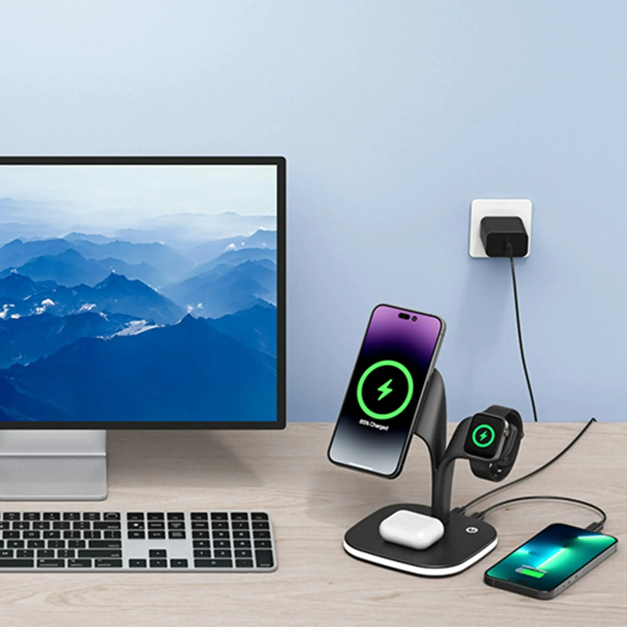 5-in-1 Wireless Charging Station with Night Light | Fast Multi-Device Charger