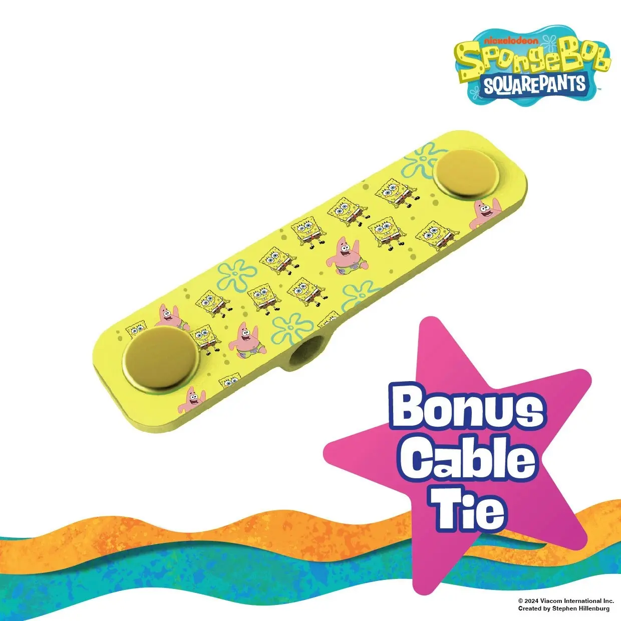 SpongeBob 1M USB-C to USB-A Fast Charge Cable - Nickelodeon