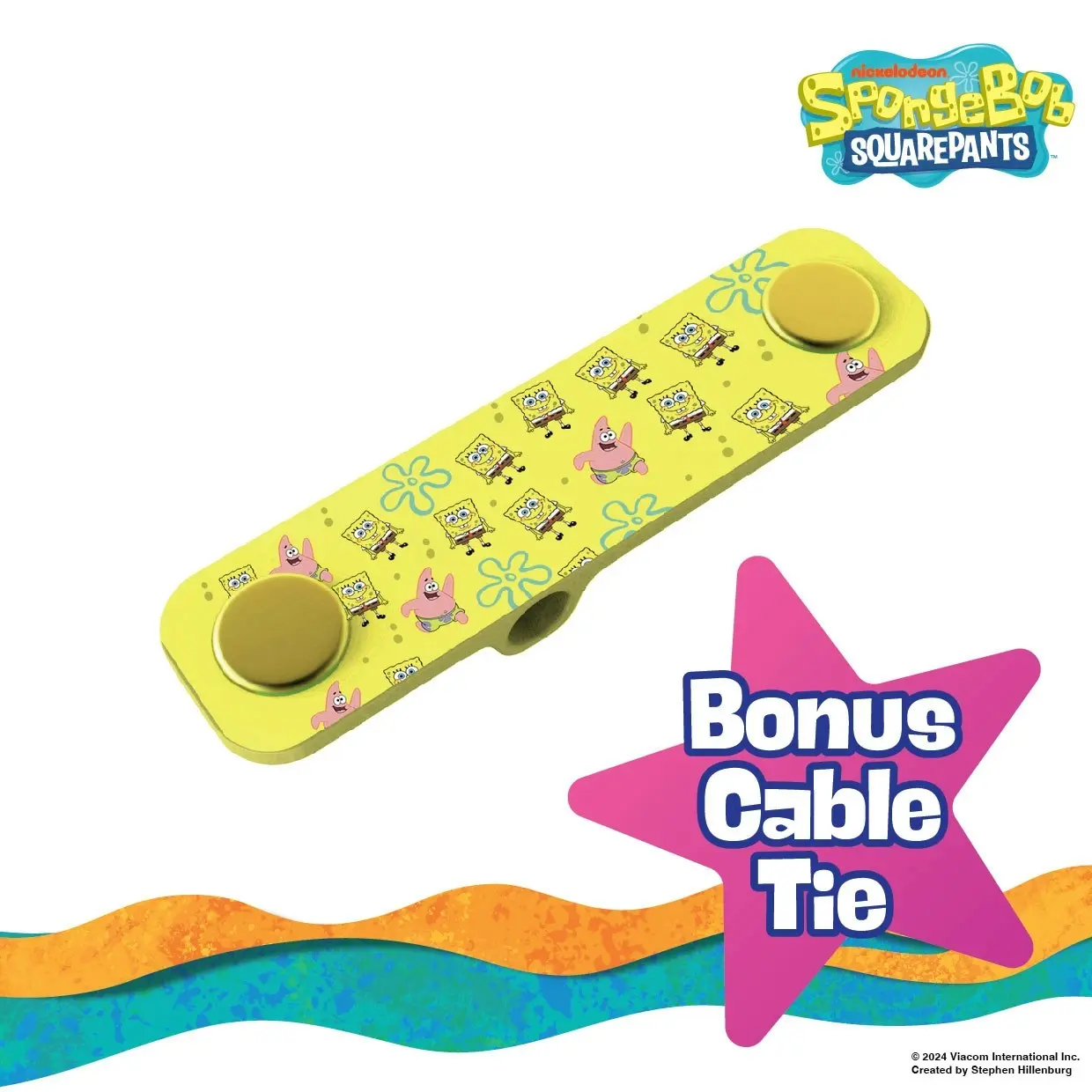 Sponge Bob Lightning to USB-A Cable 1m Fast Charge MFI Certified