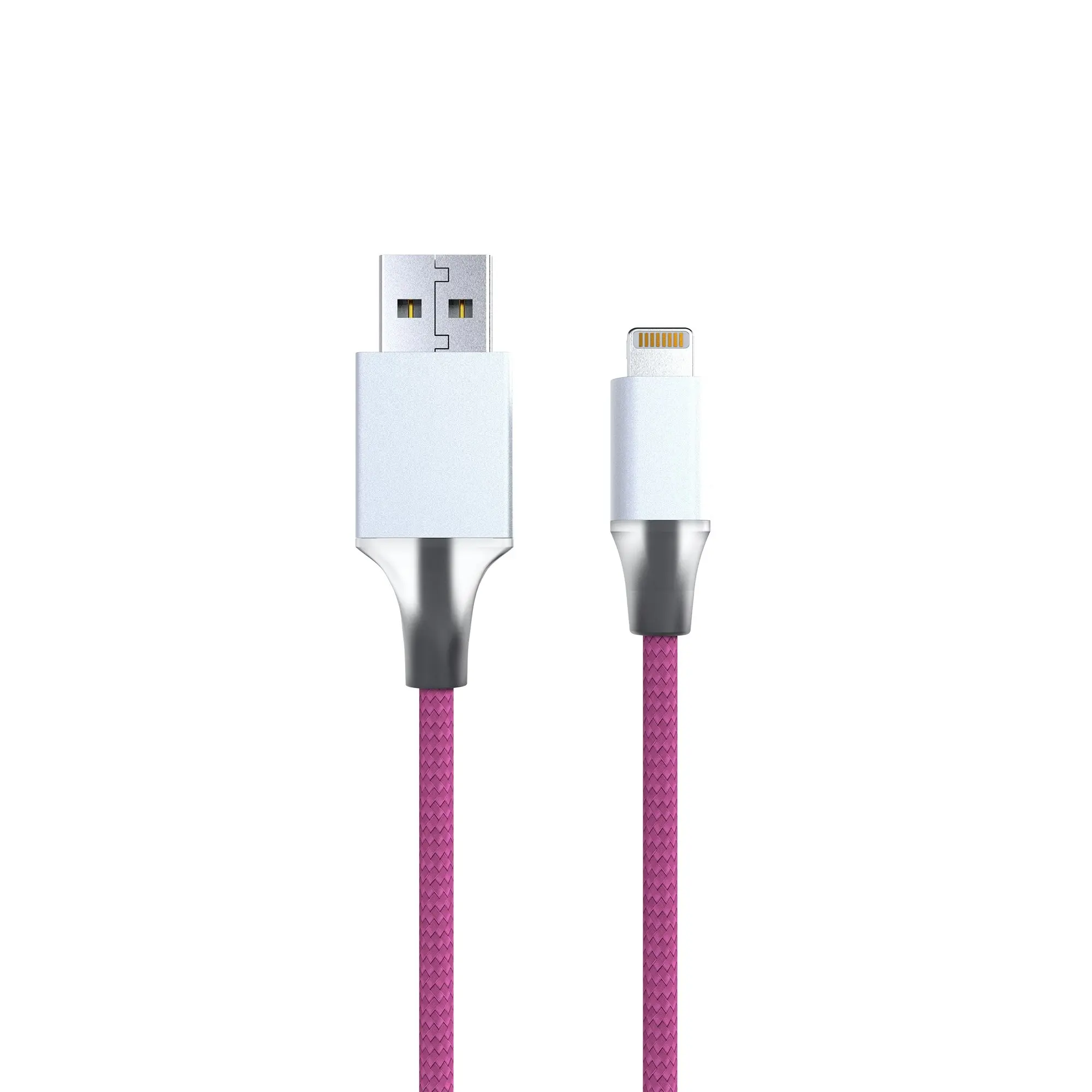 Laser 2m MFi Lightning to USB-A Cable 2 Pack Nylon Braid Rainbow