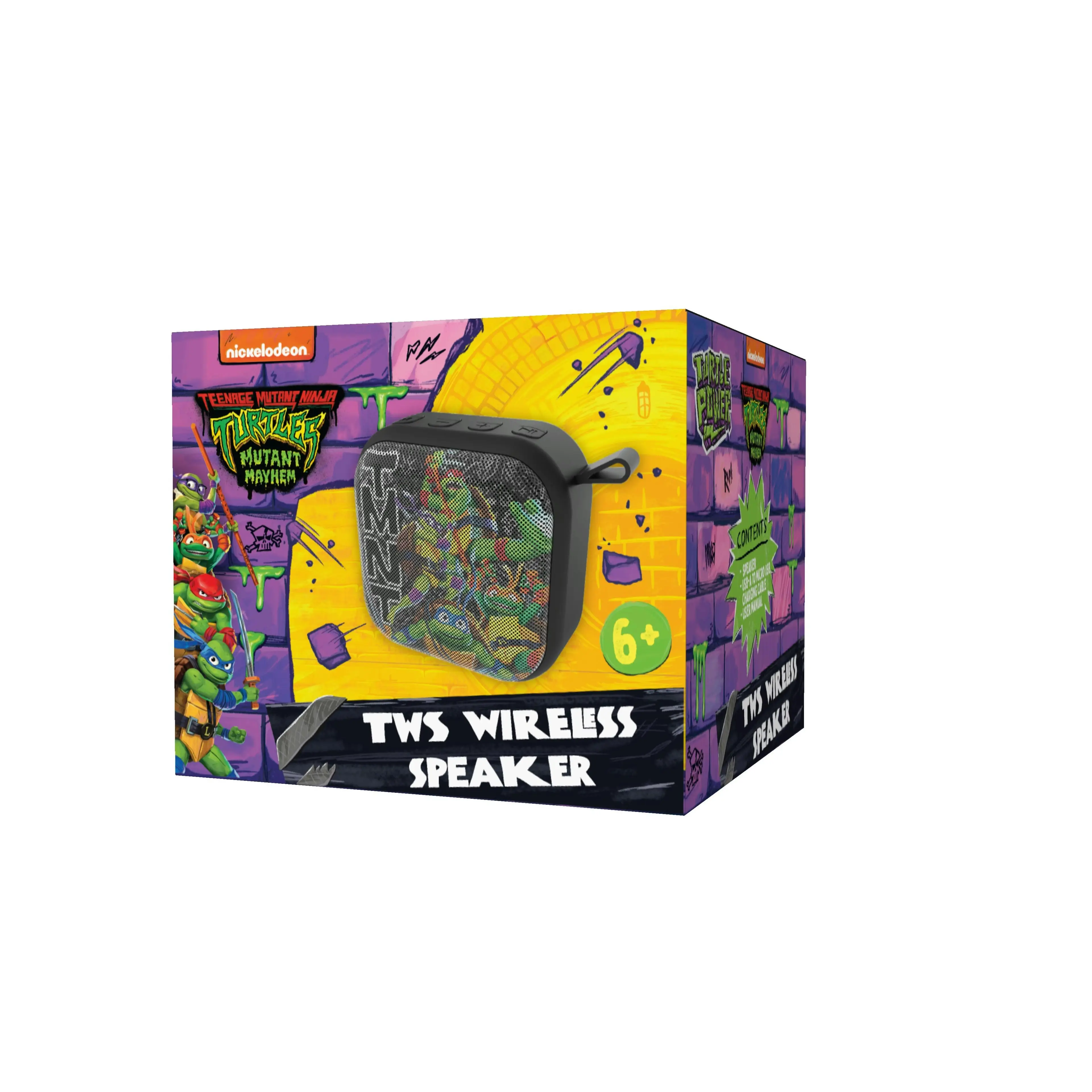 TMNT 3W TWS Bluetooth Speaker: Compact, High-Quality Sound