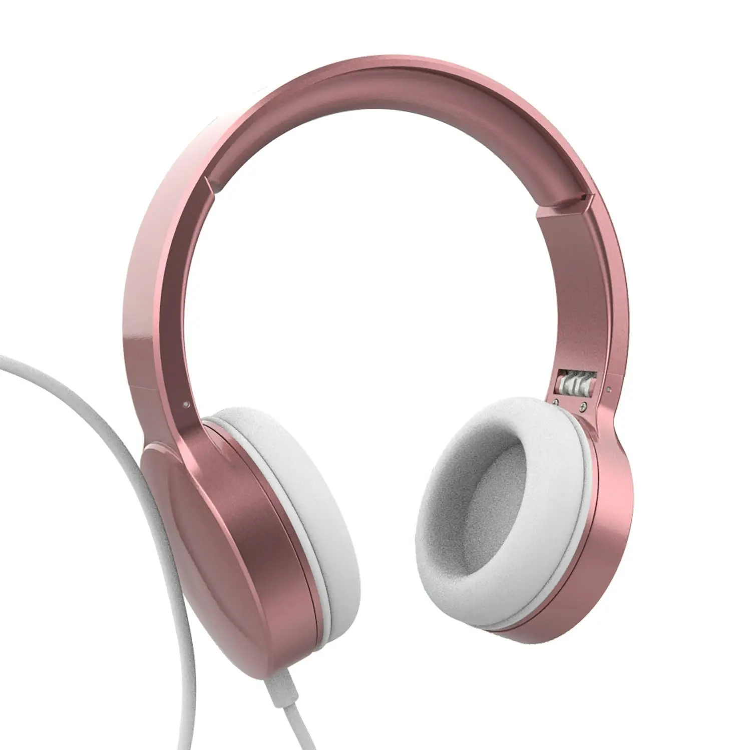 Laser Wired Over Ear Stereo Headphones Rose Gold