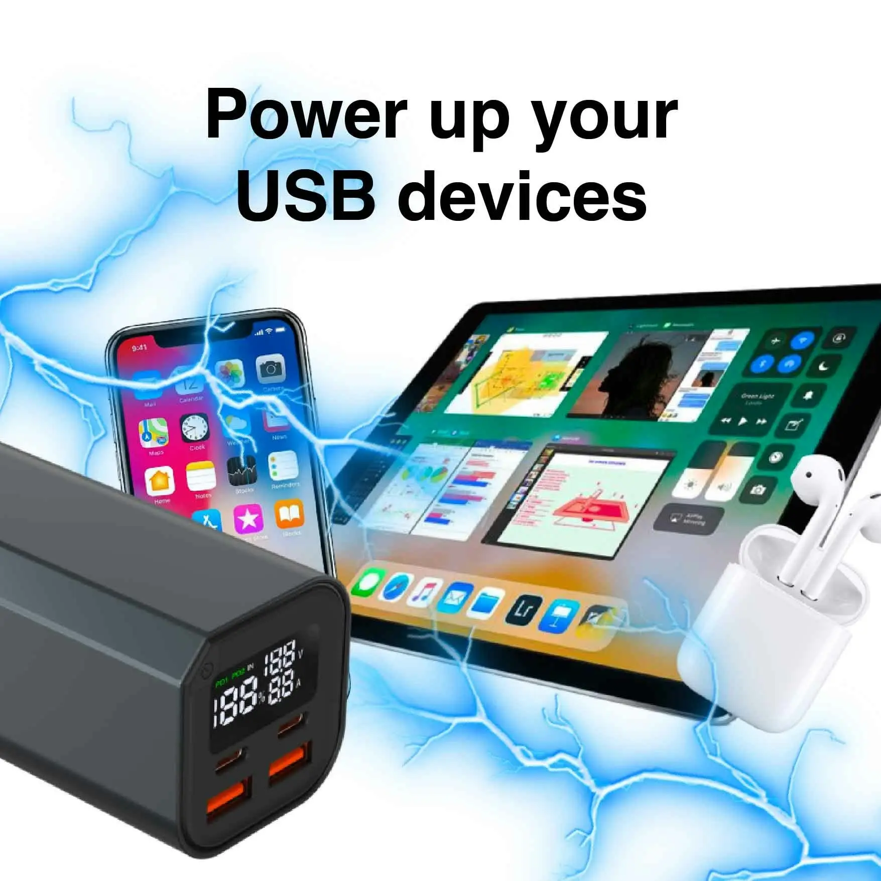 Laser 20000mAh PD Powerbank - 100W Fast Charge, Laptop, Phones, Fast Charging