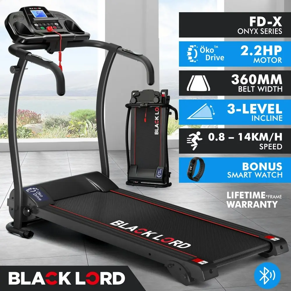 Black Lord Treadmill Electric Exercise Running Machine Foldable Walking Pad