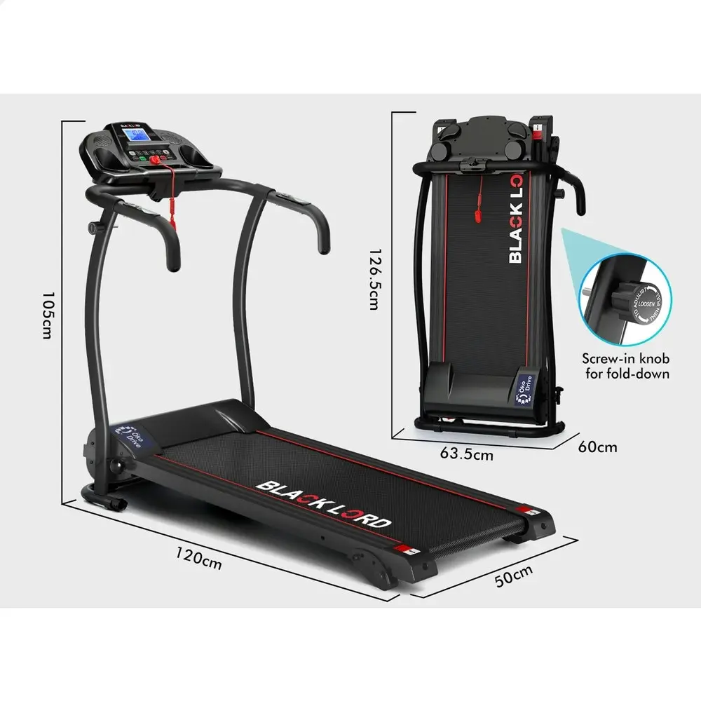 Black Lord Treadmill Electric Exercise Running Machine Foldable Walking Pad