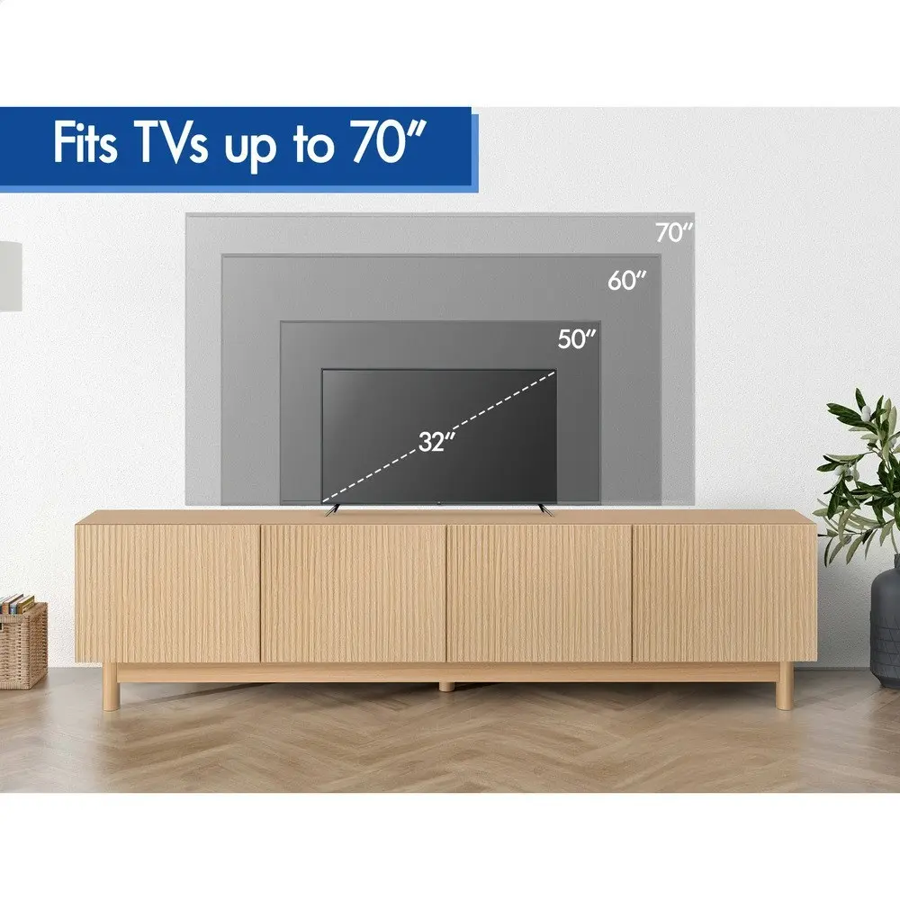 Alfordson Entertainment Unit 180cm TV Cabinet Stand Oak