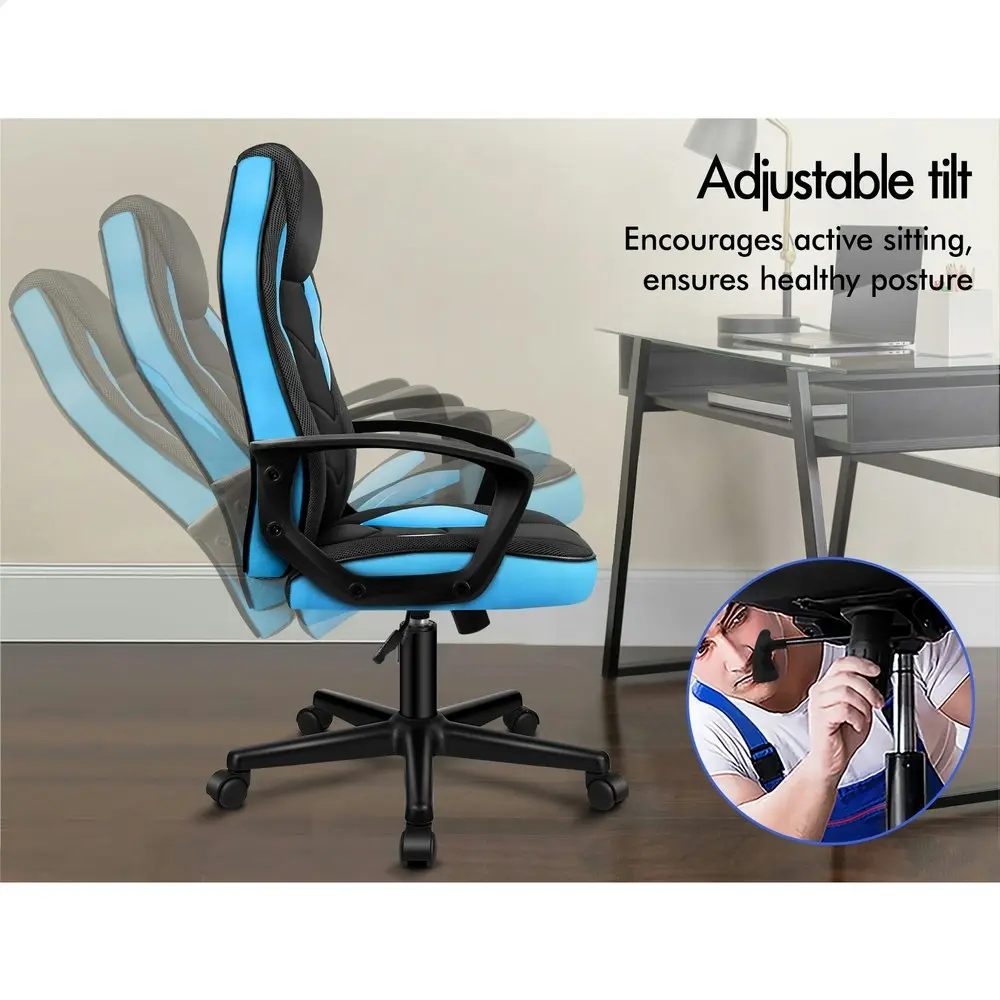 Alfordson Gaming Chair Office Executive Light Blue