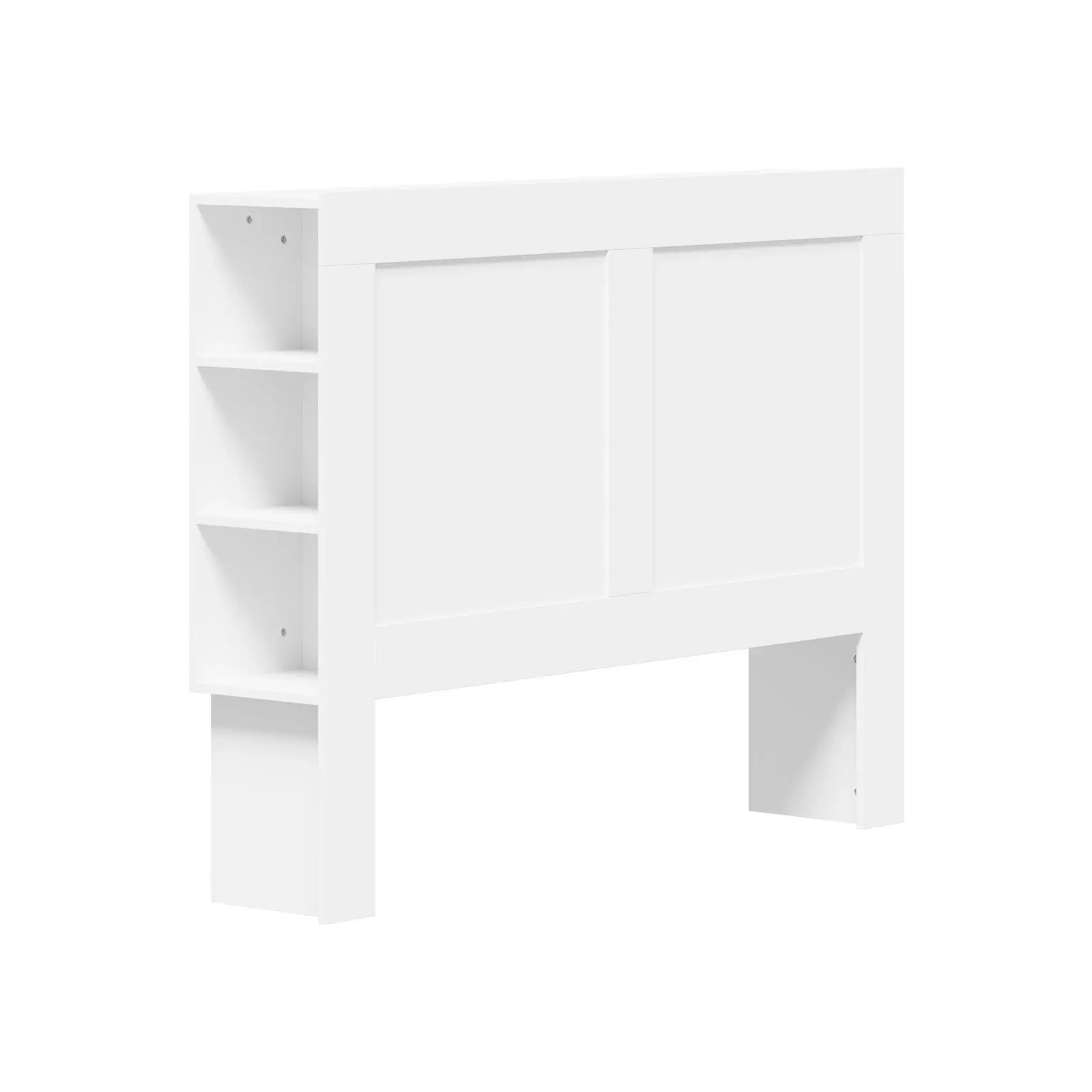 Oikiture Headboard Bed Head Double Size Bedhead with Storage Shelves White