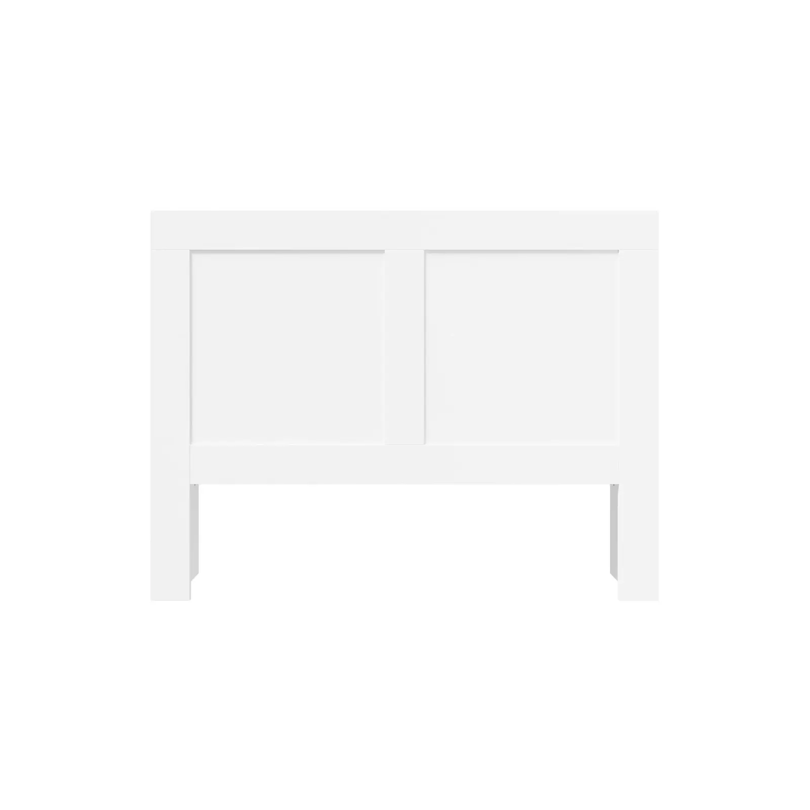 Oikiture Headboard Bed Head Double Size Bedhead with Storage Shelves White