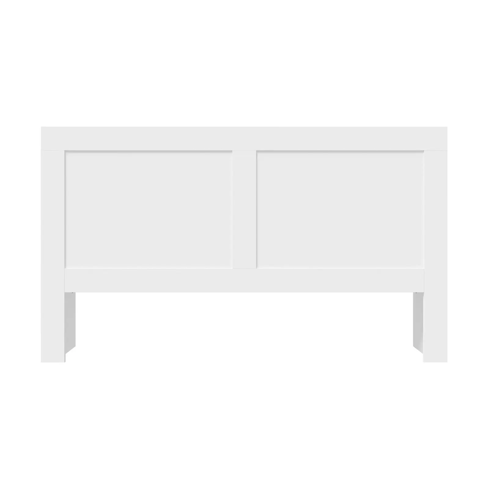 Oikiture Headboard Bed Head King Size Bedhead with Storage Shelves White