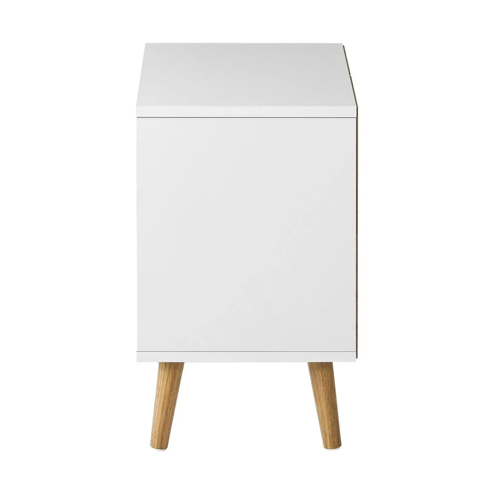 Oikiture Bedside Tables Set of 2 Side Table Nightstand Storage Cabinet White