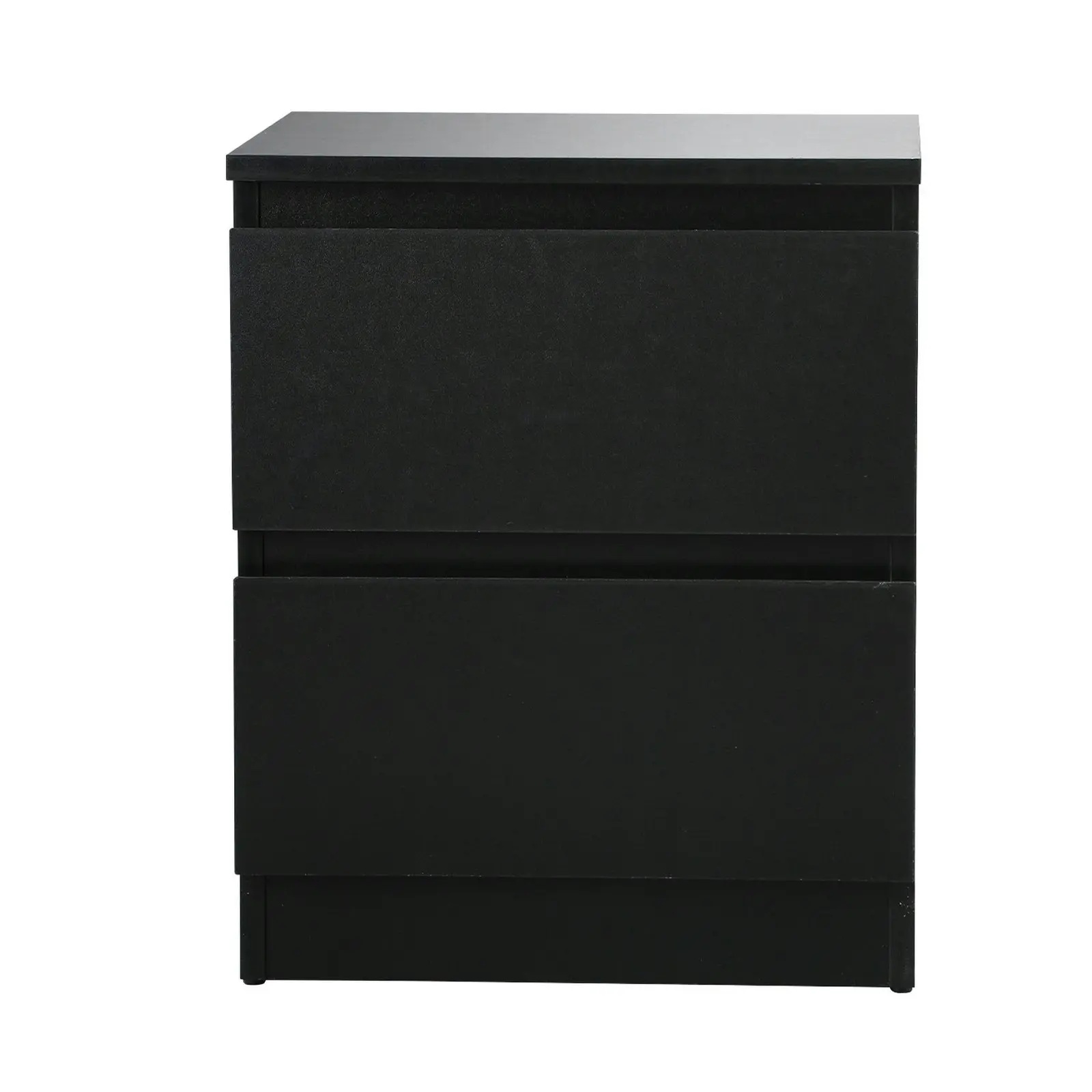 Oikiture Bedside Tables Set of 2 Nightstand Side End Table Storage Cabinet Black