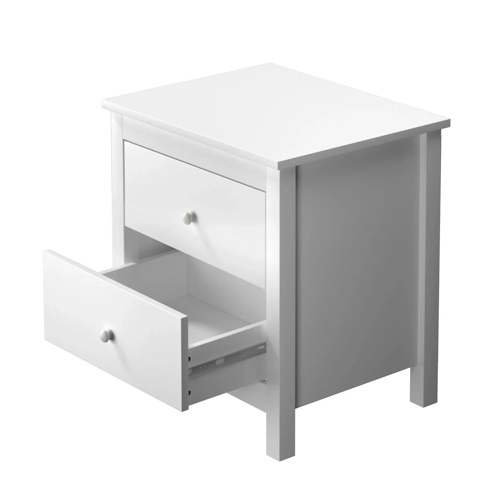 Oikiture Bedside Tables Set of 2 Nightstand Side Table Storage Cabinet 2 Drawers