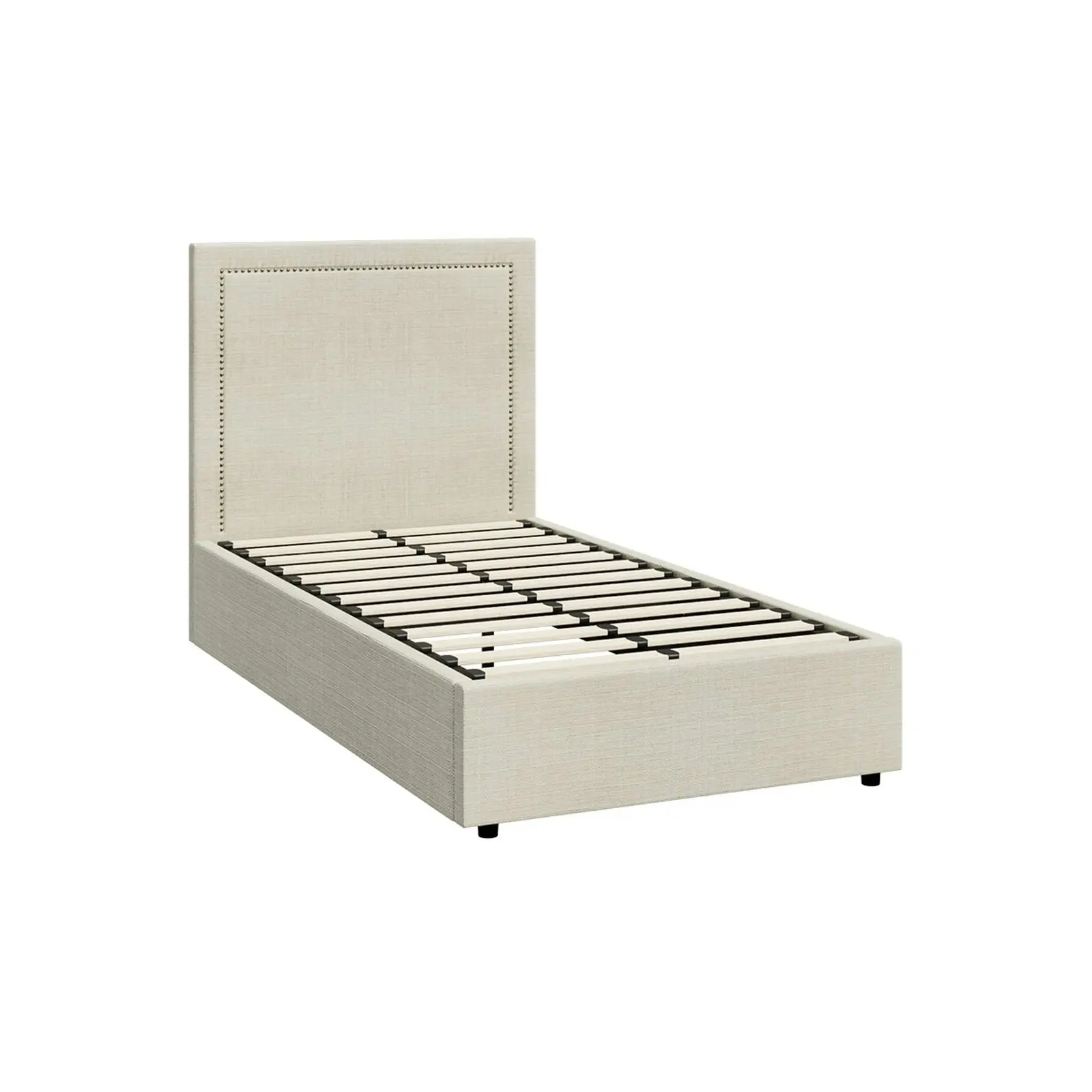 Oikiture Bed Frame King Single Gas Lift Base with Storage ADI