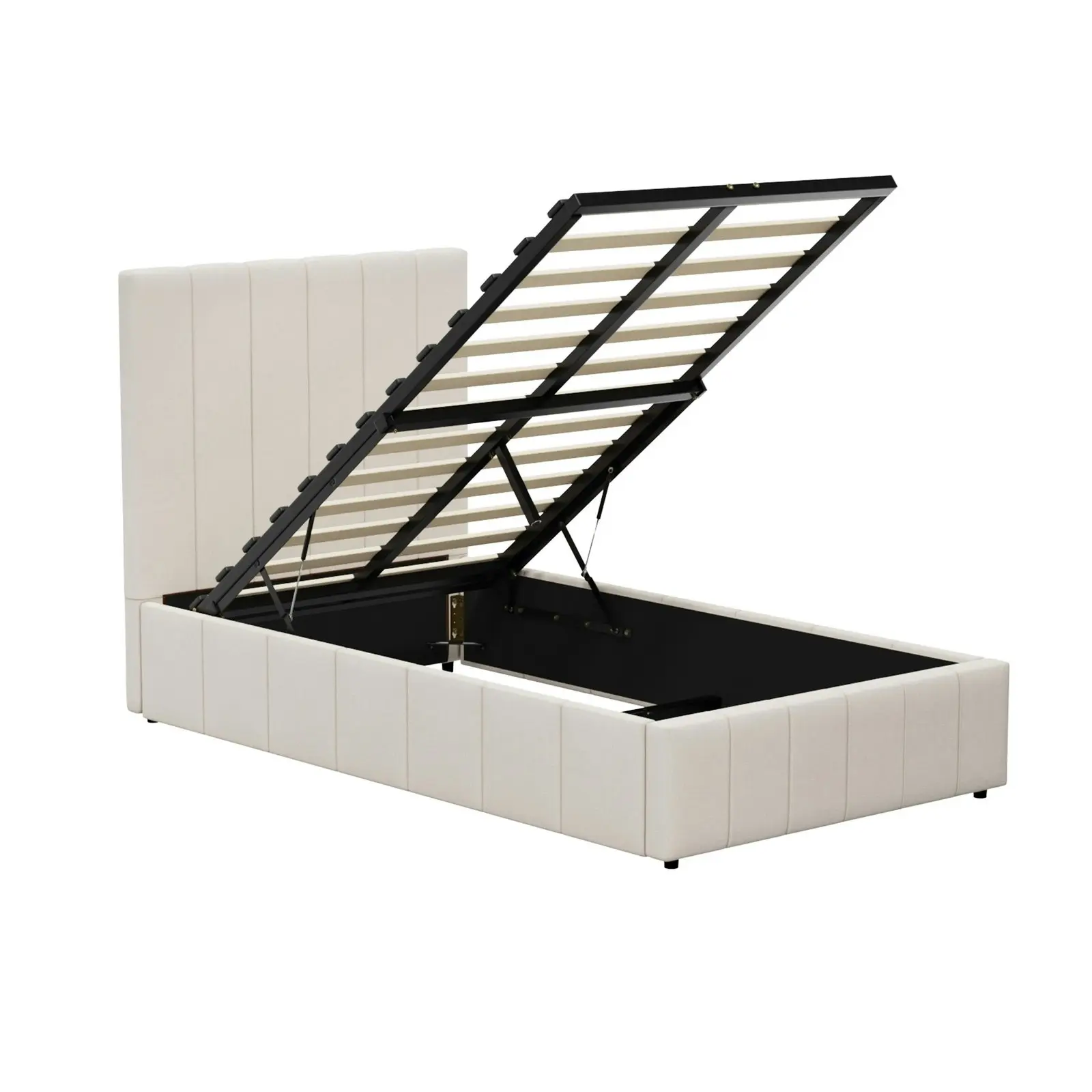 Oikiture Bed Frame King Single Size Gas Lift Storage Base VISH