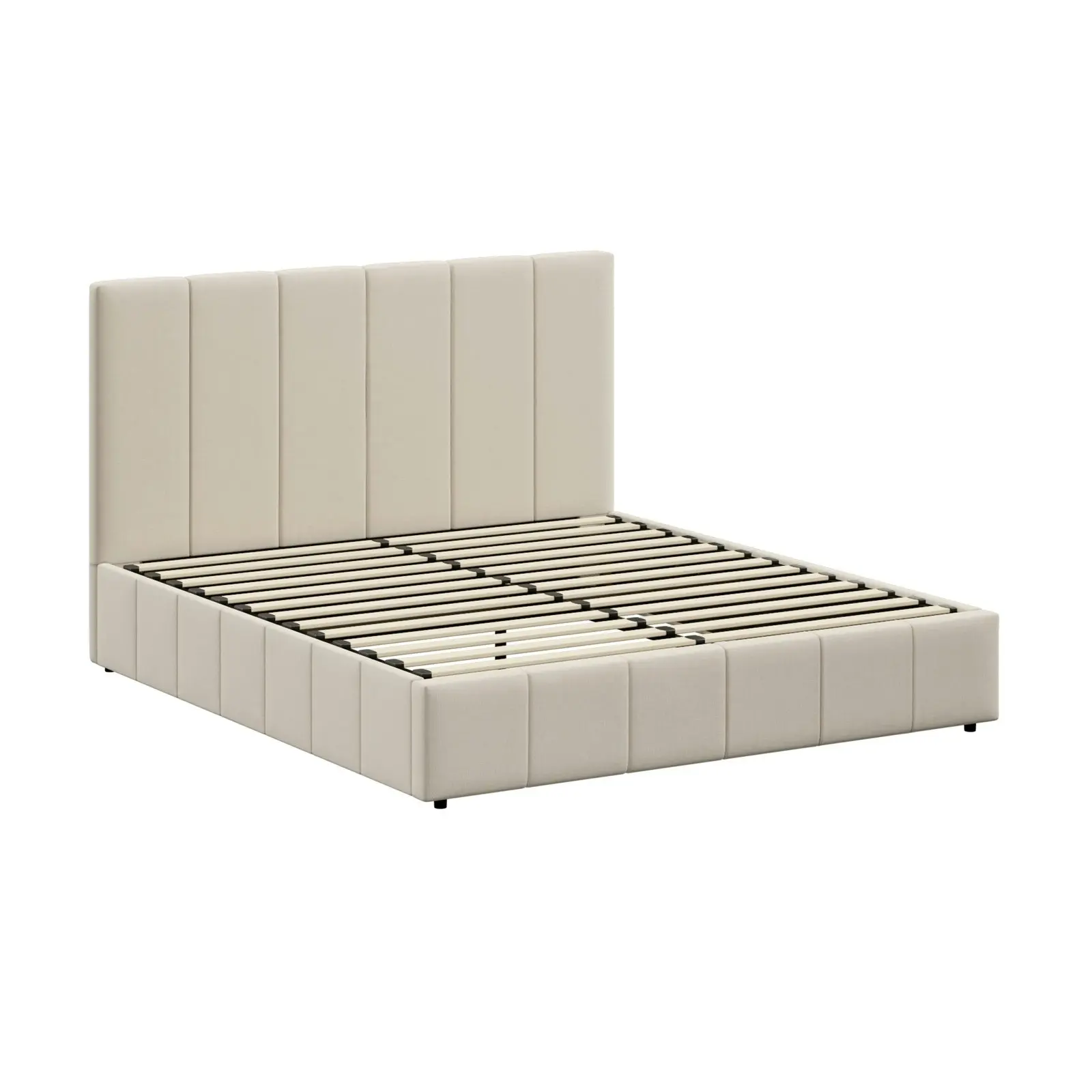 Oikiture Bed Frame Double Size Gas Lift Storage Base VISH